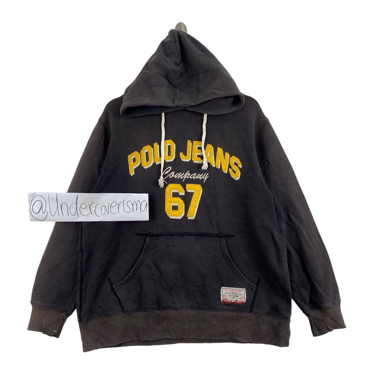 Polo Ralph Lauren Vtg POLO JEANS Co. RL 67 Brand Print Design Oversize Hoodie Size US S / EU 44-46 / 1 - 1 Thumbnail