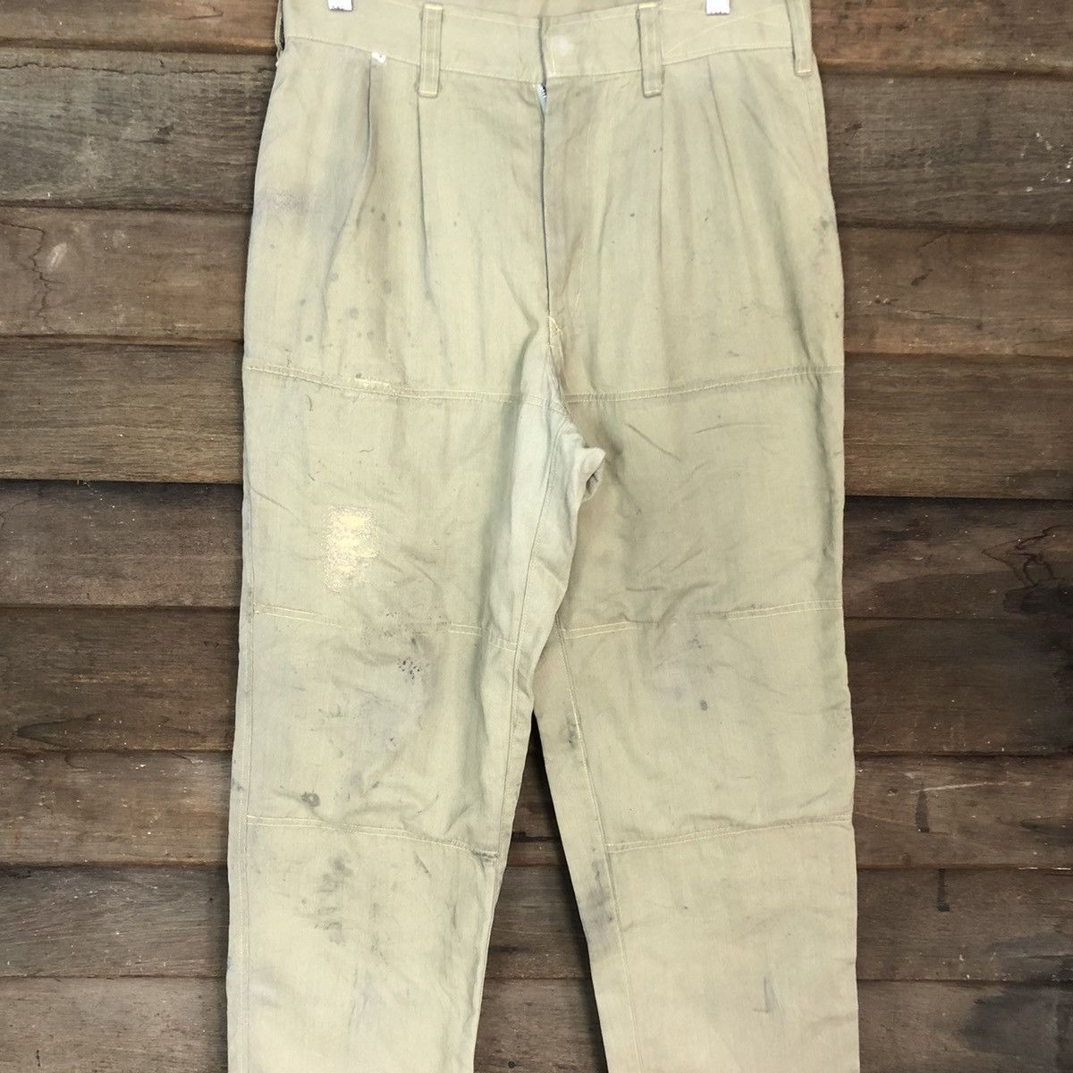 Japanese Brand Japanese Light Green Faded stain workwear Pants #0566 Size US 30 / EU 46 - 4 Thumbnail