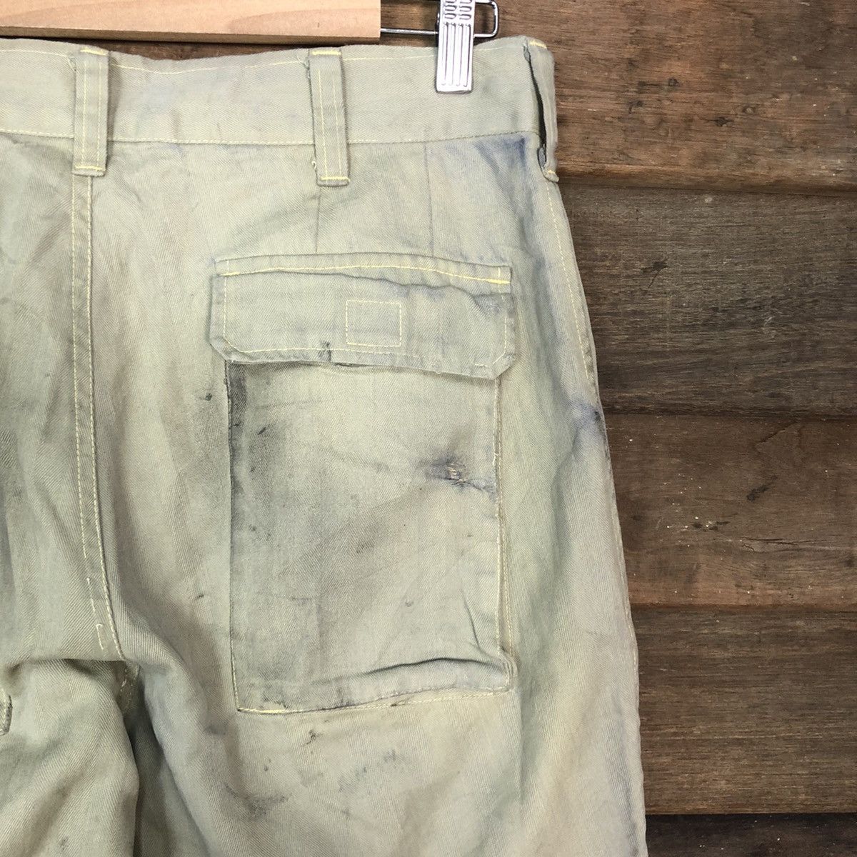 Japanese Brand Japanese Light Green Faded stain workwear Pants #0566 Size US 30 / EU 46 - 10 Thumbnail