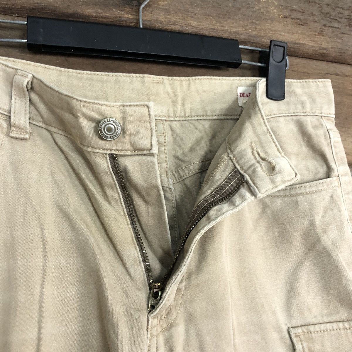 Japanese Brand BOOTCUT 💥 VINTAGE Dear Heart Faded Flared Cargo Pants #0565 Size US 29 - 7 Thumbnail