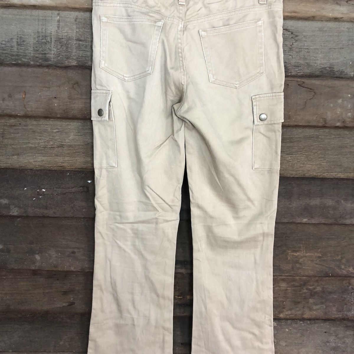 Japanese Brand BOOTCUT 💥 VINTAGE Dear Heart Faded Flared Cargo Pants #0565 Size US 29 - 11 Thumbnail
