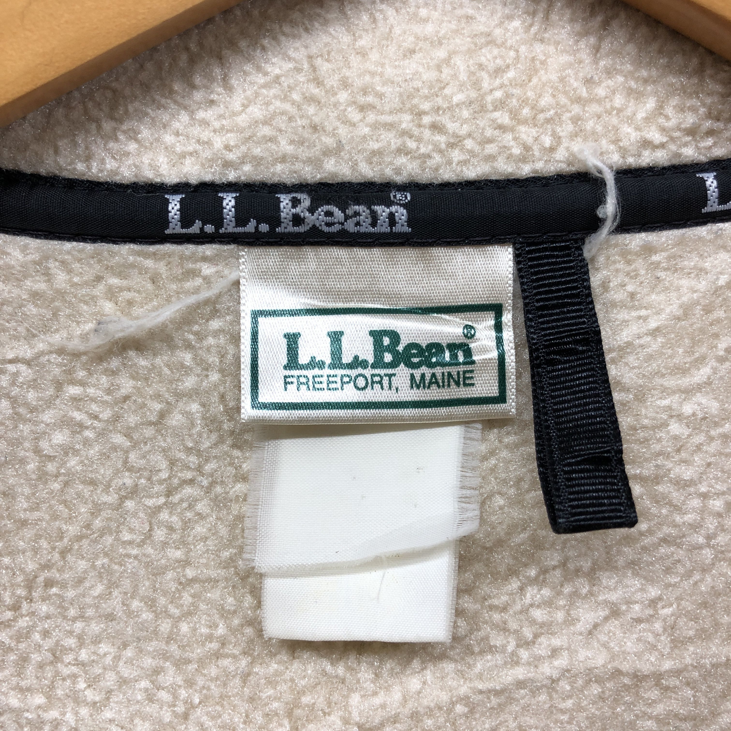 L.L. Bean Vintage L.L BEAN Beige Zipper Fleece #043/C Size US XL / EU 56 / 4 - 4 Thumbnail