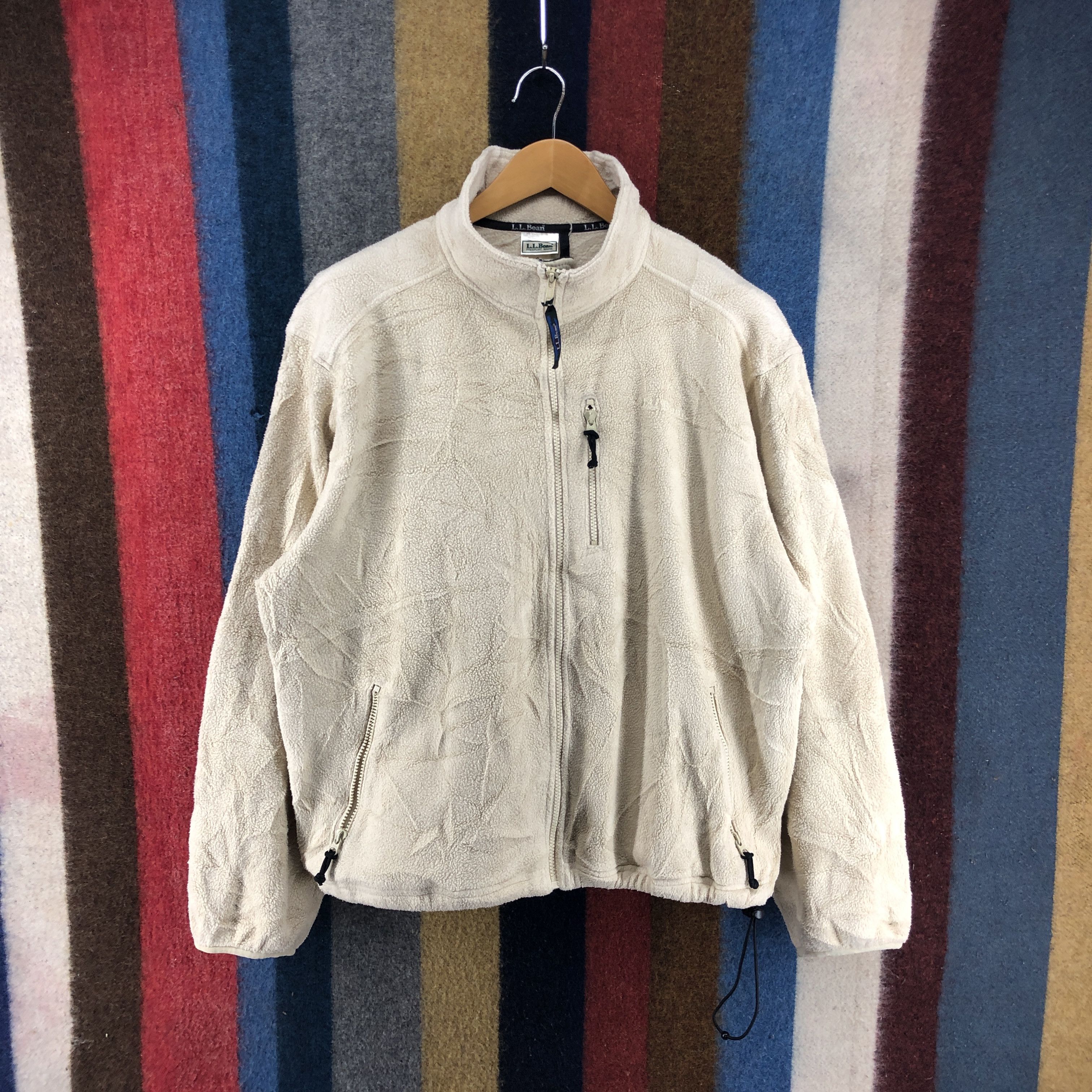 L.L. Bean Vintage L.L BEAN Beige Zipper Fleece #043/C Size US XL / EU 56 / 4 - 1 Thumbnail