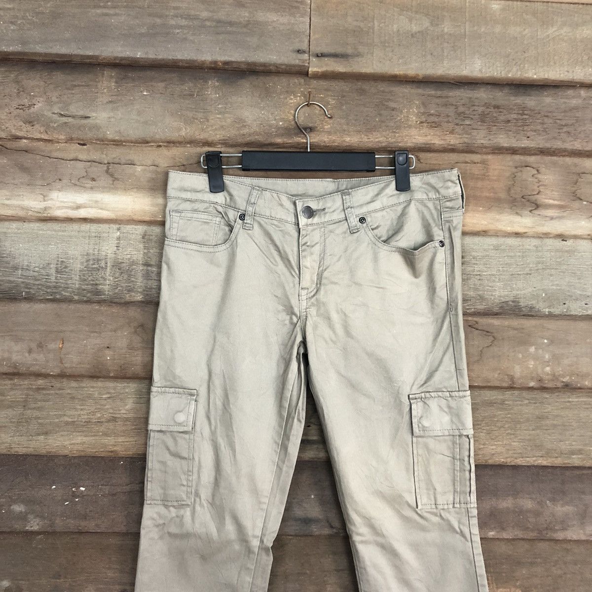 Japanese Brand GU Japan Grey Skinny Cargo Pants #0563 Size US 30 / EU 46 - 2 Thumbnail