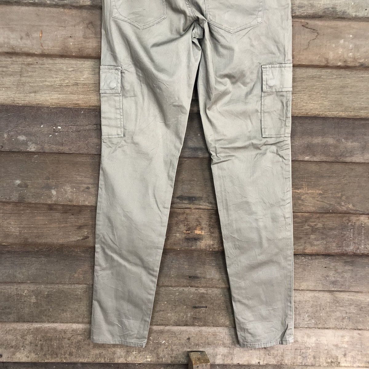 Japanese Brand GU Japan Grey Skinny Cargo Pants #0563 Size US 30 / EU 46 - 10 Thumbnail