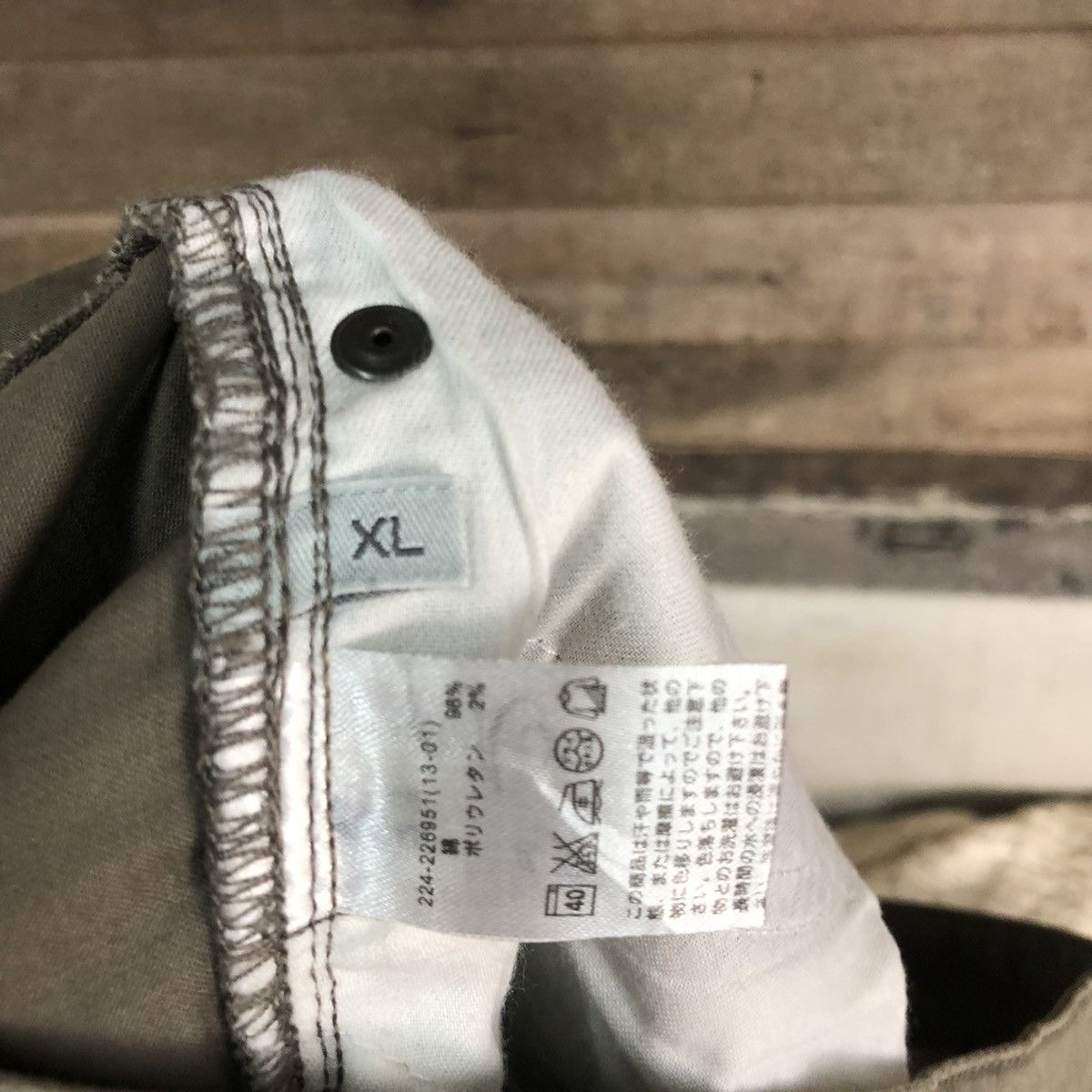Japanese Brand GU Japan Grey Skinny Cargo Pants #0563 Size US 30 / EU 46 - 11 Thumbnail