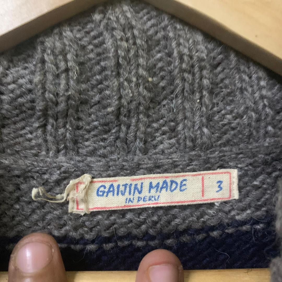 Vintage Vintage Knit sweater gaijin striped design Size US L / EU 52-54 / 3 - 4 Thumbnail