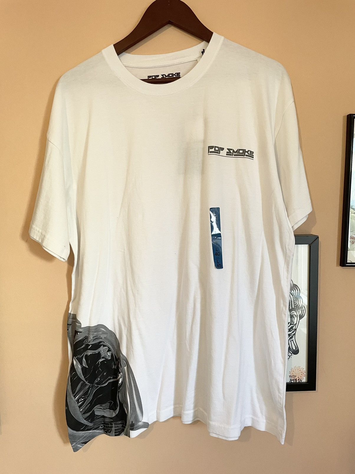 Pull & Bear Pull & Bear X Pop Smoke chrome rose logo T-shirt Size US L / EU 52-54 / 3 - 2 Thumbnail