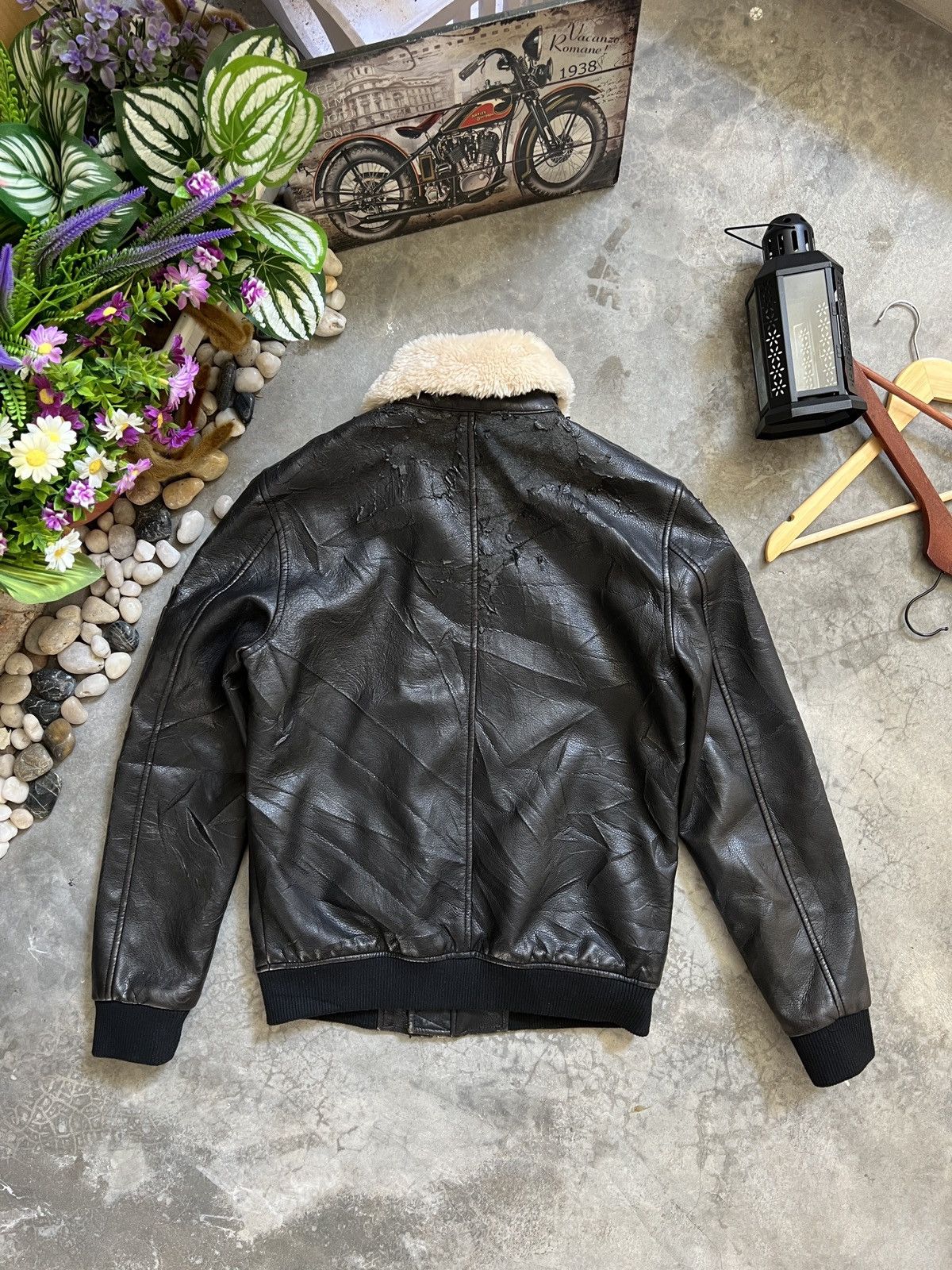 Other Steals 🖤 Zara Man Faux Fur Black Bomber Leather Jacket Size US M / EU 48-50 / 2 - 5 Thumbnail