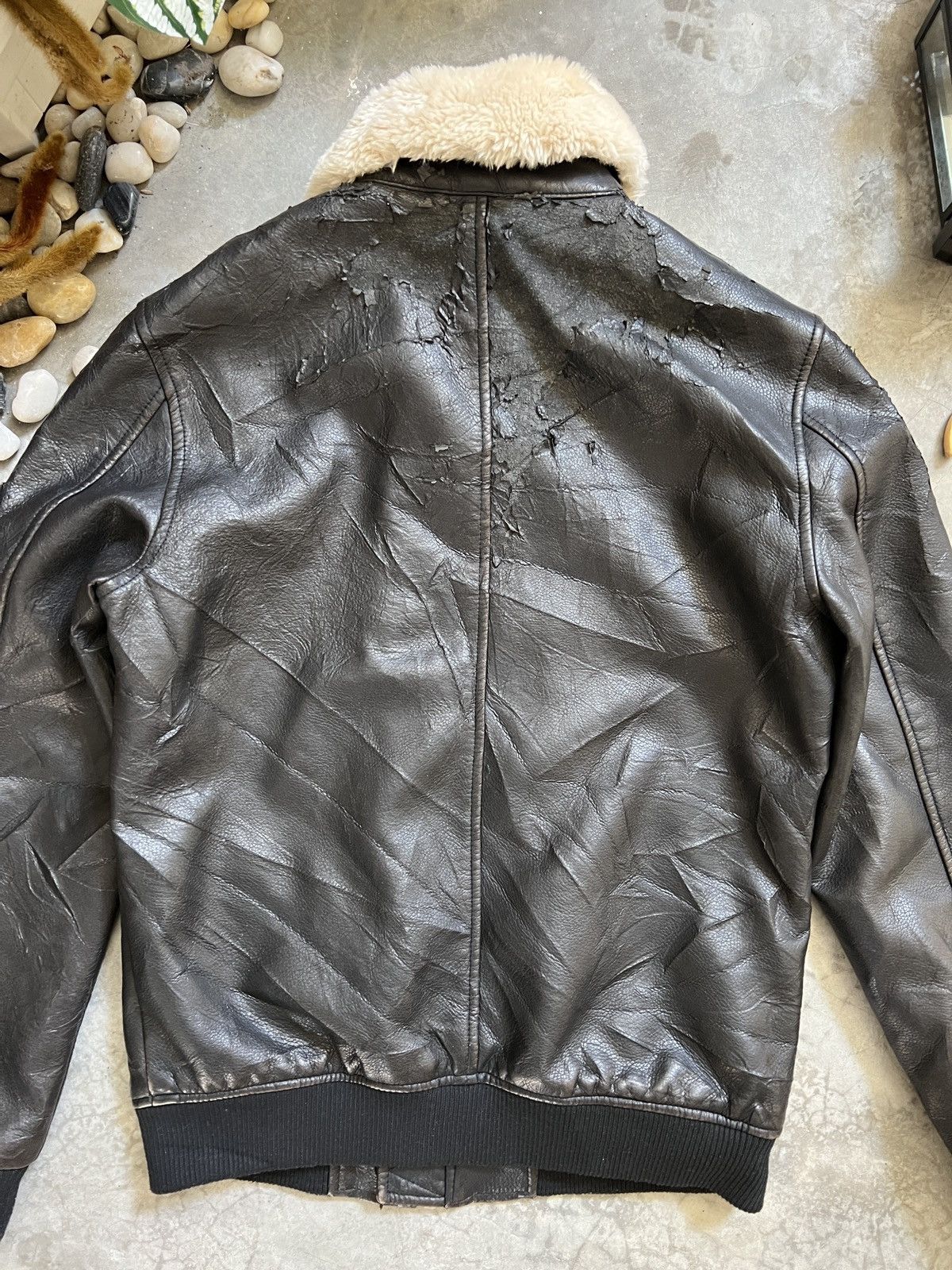 Other Steals 🖤 Zara Man Faux Fur Black Bomber Leather Jacket Size US M / EU 48-50 / 2 - 6 Thumbnail