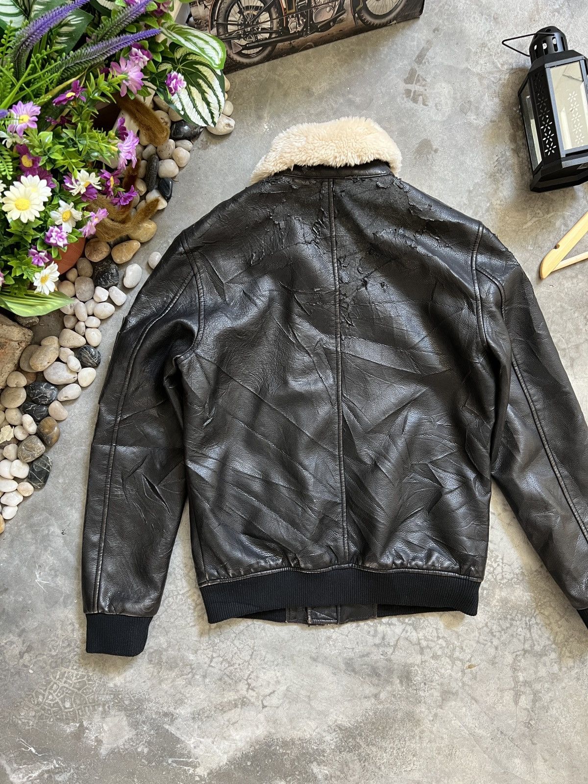 Other Steals 🖤 Zara Man Faux Fur Black Bomber Leather Jacket Size US M / EU 48-50 / 2 - 7 Thumbnail