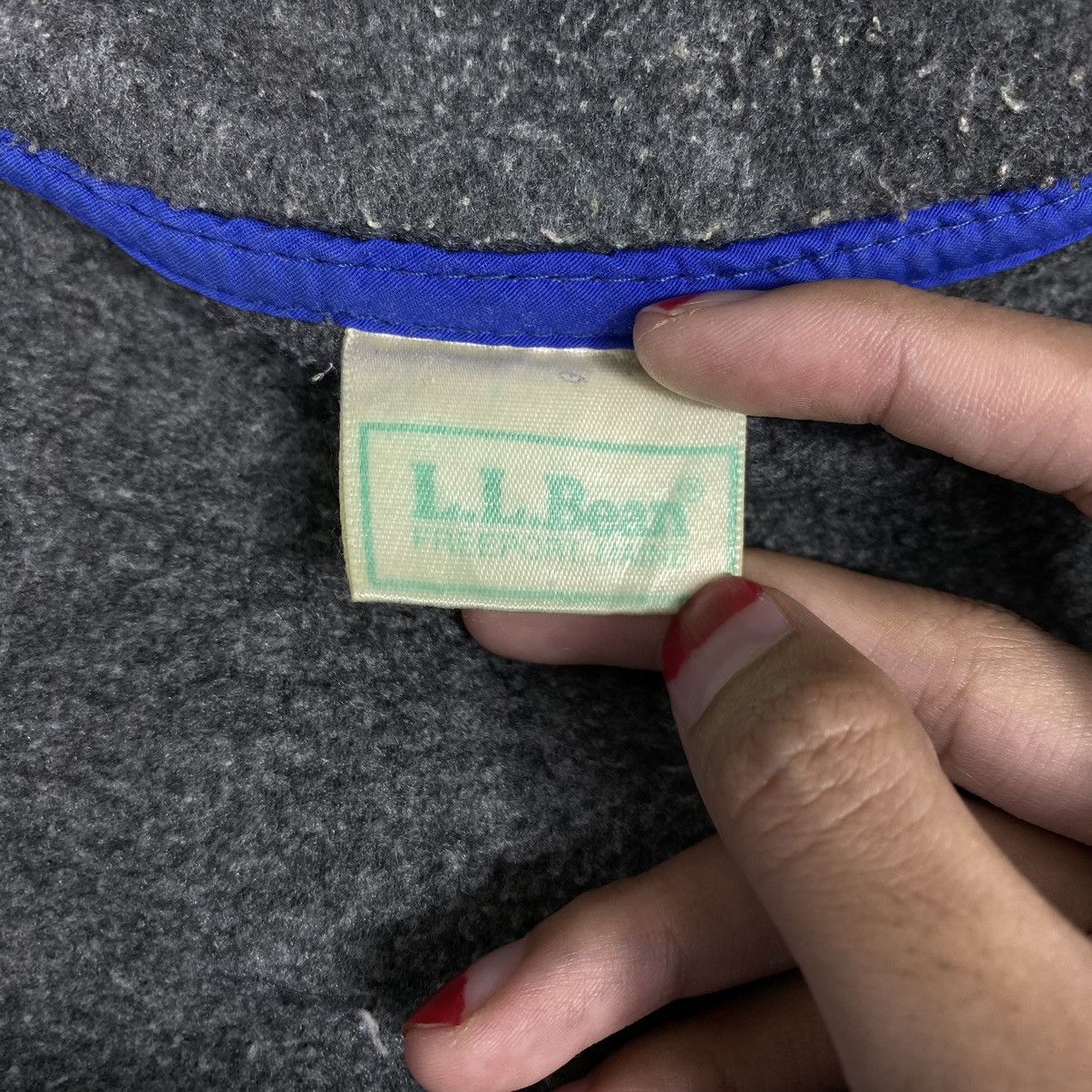 L.L. Bean Vintage L.L BEAN Retro Sherpa Snap Button Grey Sweater Size US XL / EU 56 / 4 - 4 Thumbnail