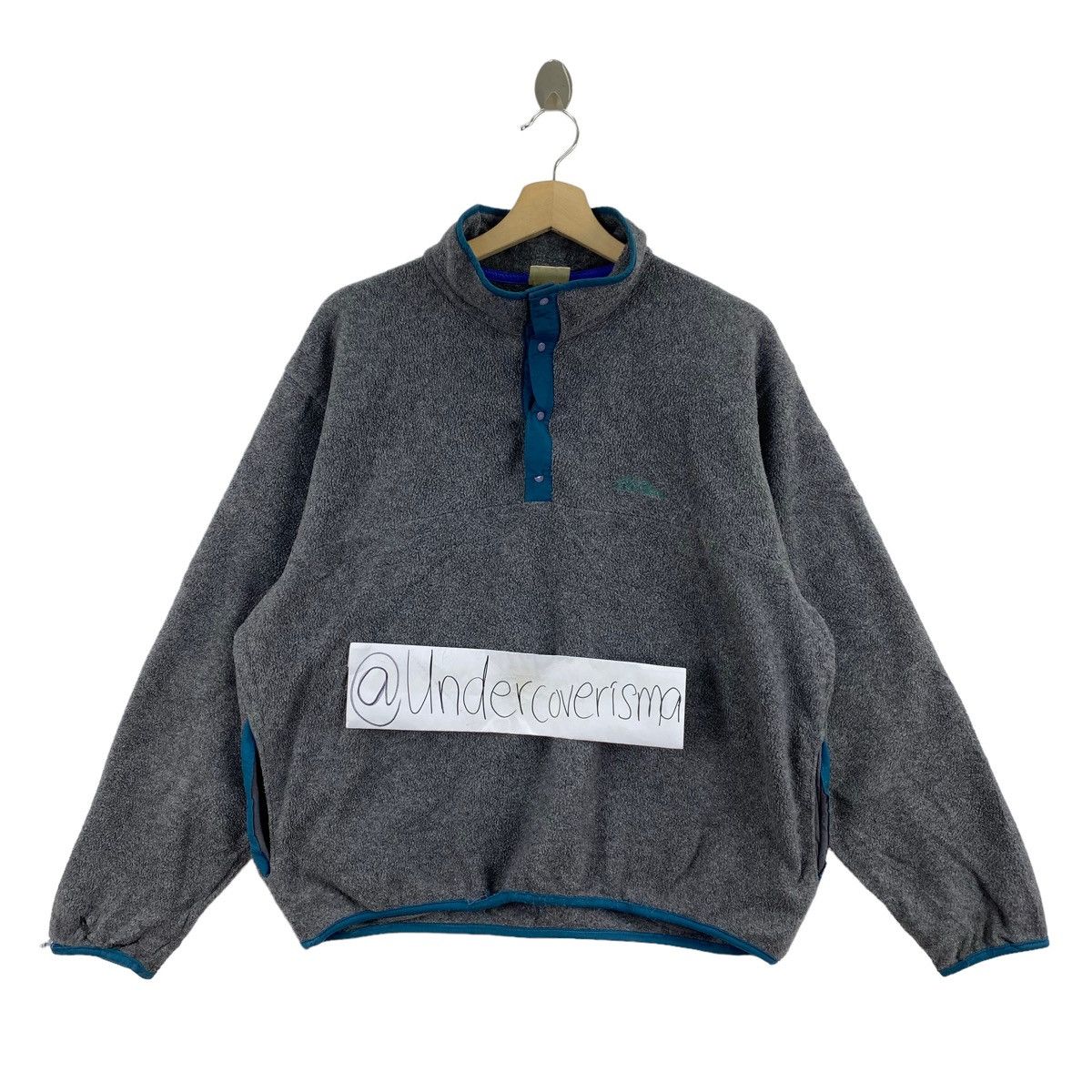 L.L. Bean Vintage L.L BEAN Retro Sherpa Snap Button Grey Sweater Size US XL / EU 56 / 4 - 1 Thumbnail
