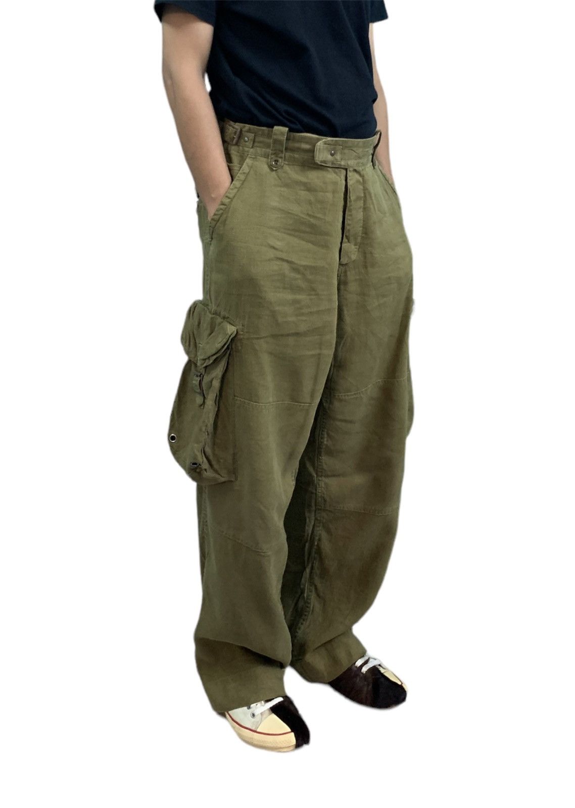 90's「POLO Ralph Lauren」Silk✖Linen Cargo VNTG Polo Ralph Lauren