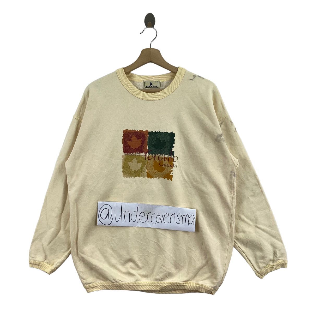 Vintage Vtg ATTRACTION TORONTO CANADA Maple Leaf Design Sweatshirt Size US S / EU 44-46 / 1 - 1 Thumbnail