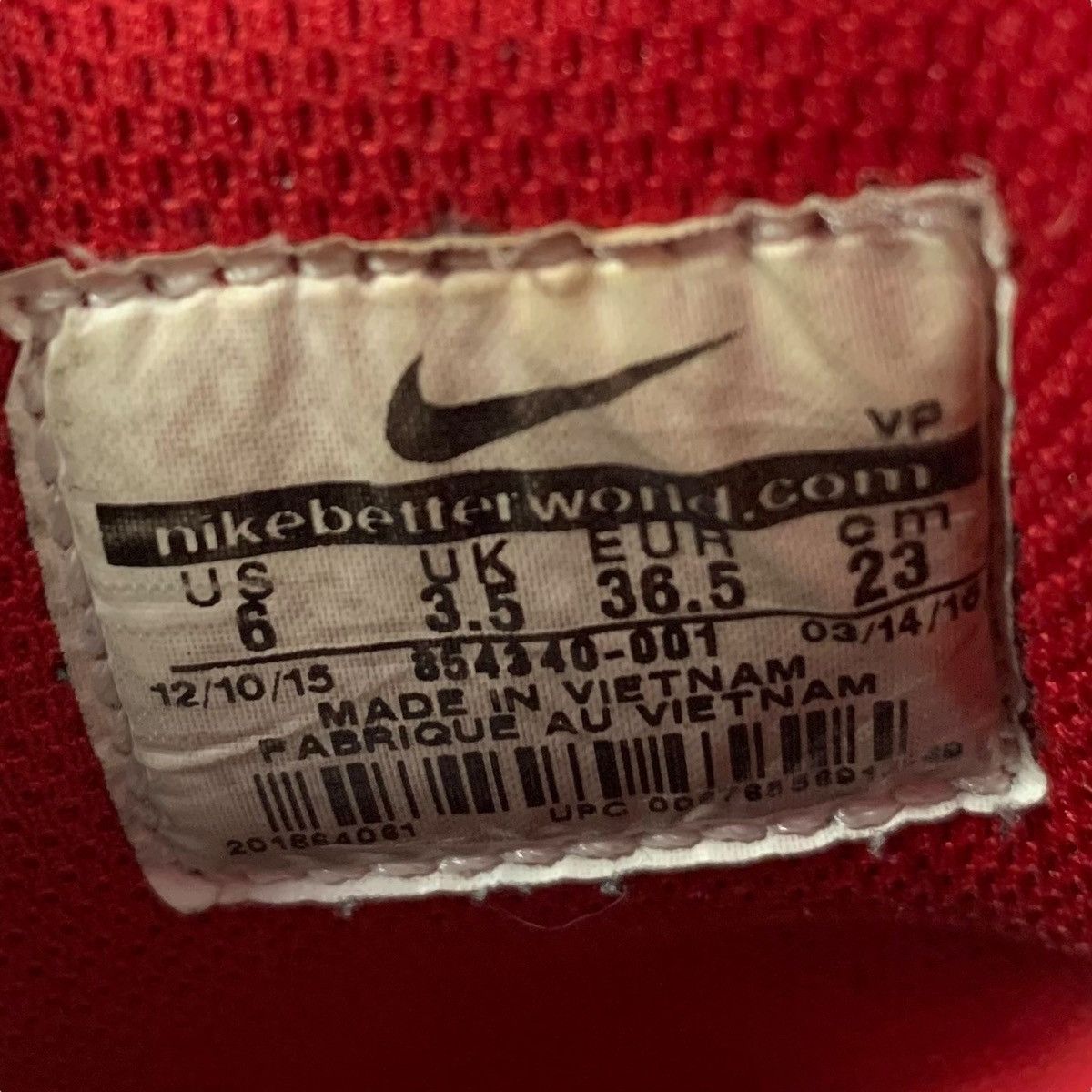 Nike Nike Dunk High Retro QS UNLV Varsity Red Gray 2016 Sneaker Size US 6 / IT 36 - 7 Thumbnail