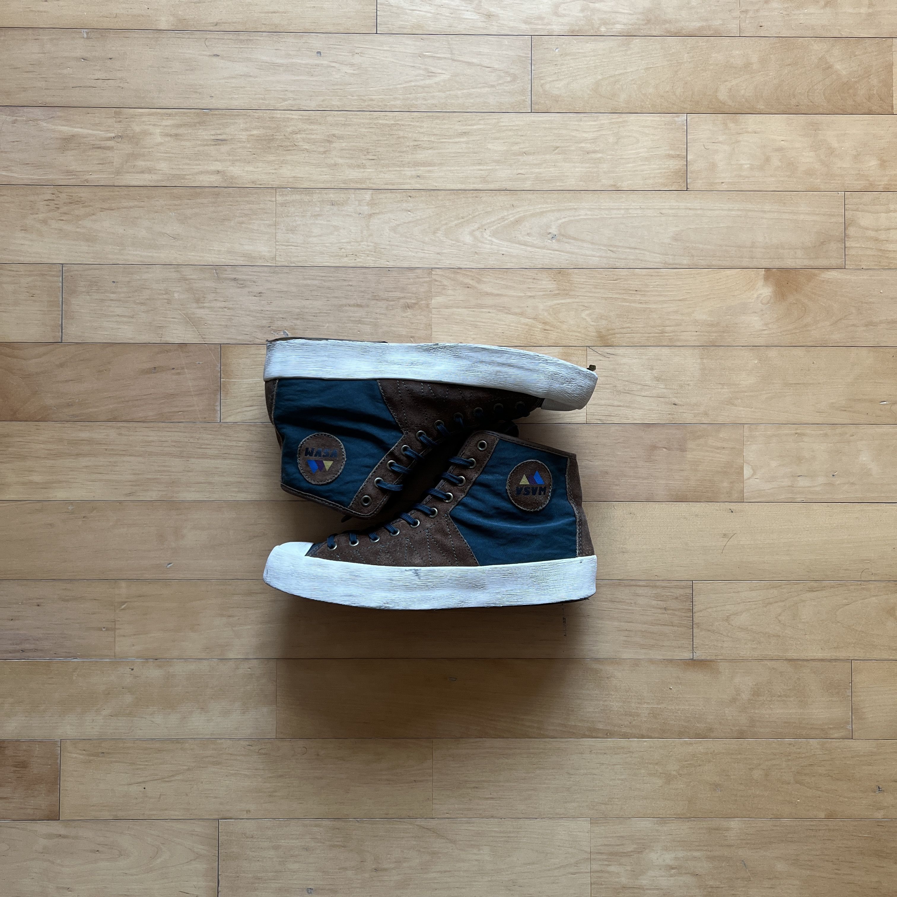 image of Visvim Sunnegga Hi Lamina Us9.5 Shoes in Green, Men's