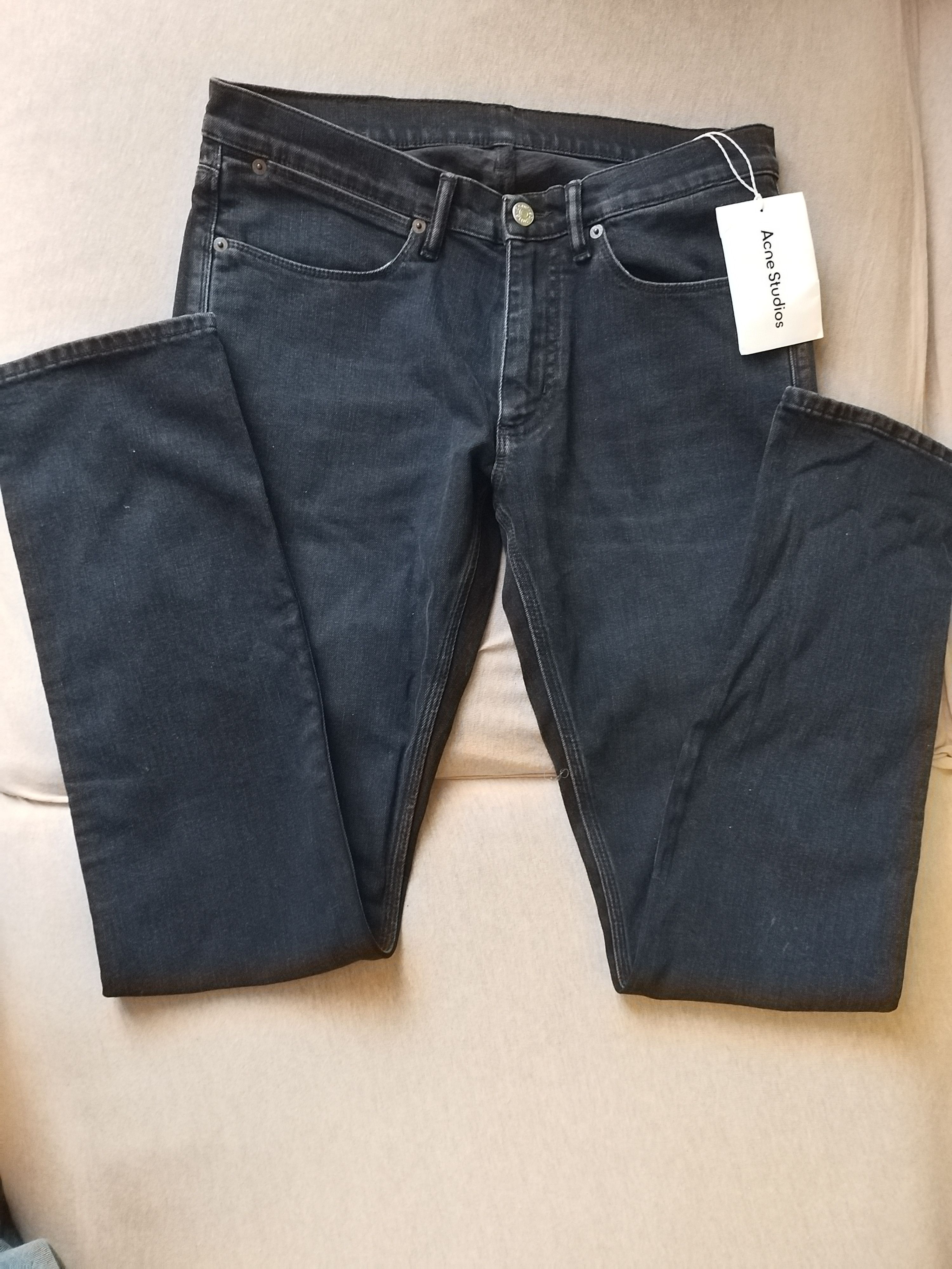 image of Acne Studios Acne Jeans Max Blue Black Fw20 in Dark Blue, Men's (Size 31)