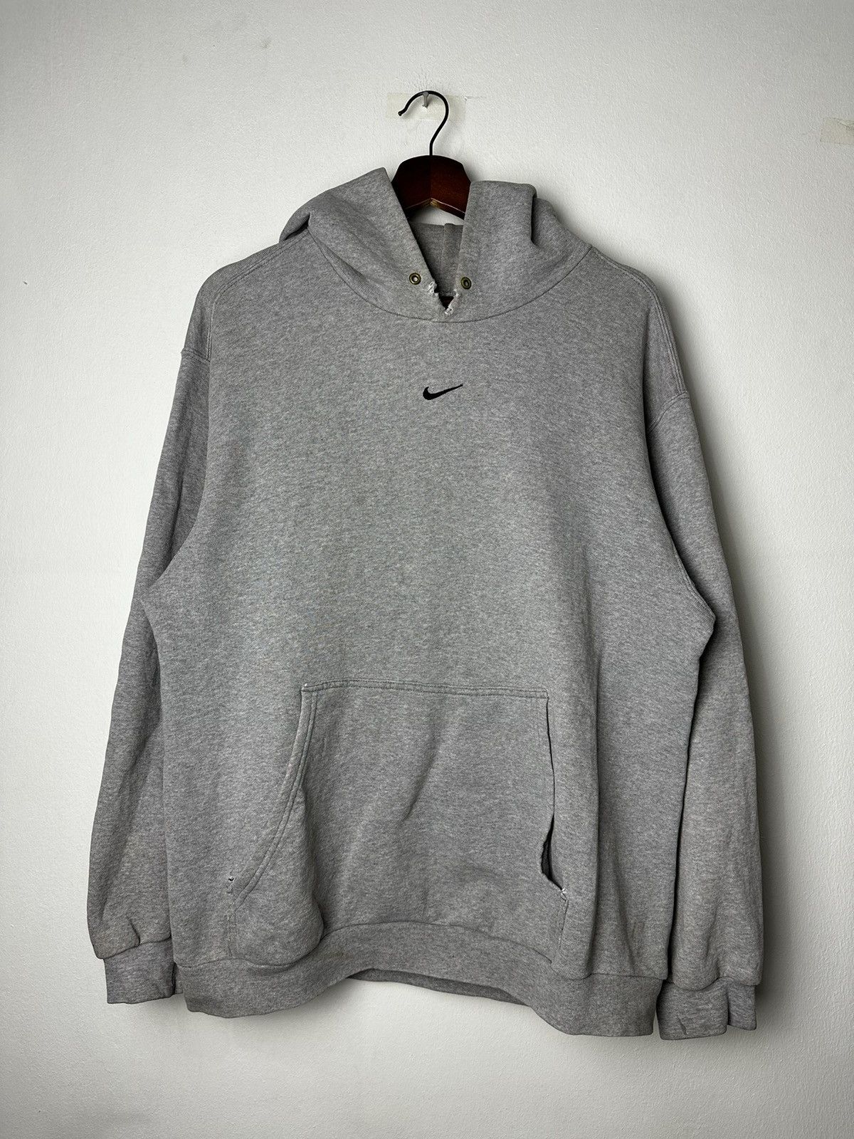 Vintage 1990s Nike Heather Grey Mini Swoosh Hoodie / Made in USA / Nike Mini  Swoosh / White Tag / Vintage Nike Hoodie -  Canada