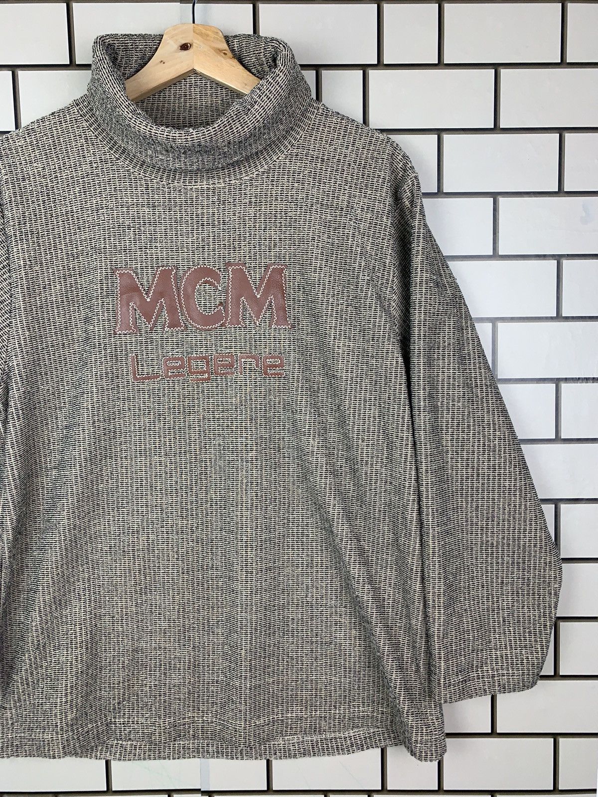 MCM × Vintage Vintage 90s McM Legere Long Sleeve Big Logo Size L / US 10 / IT 46 - 5 Thumbnail