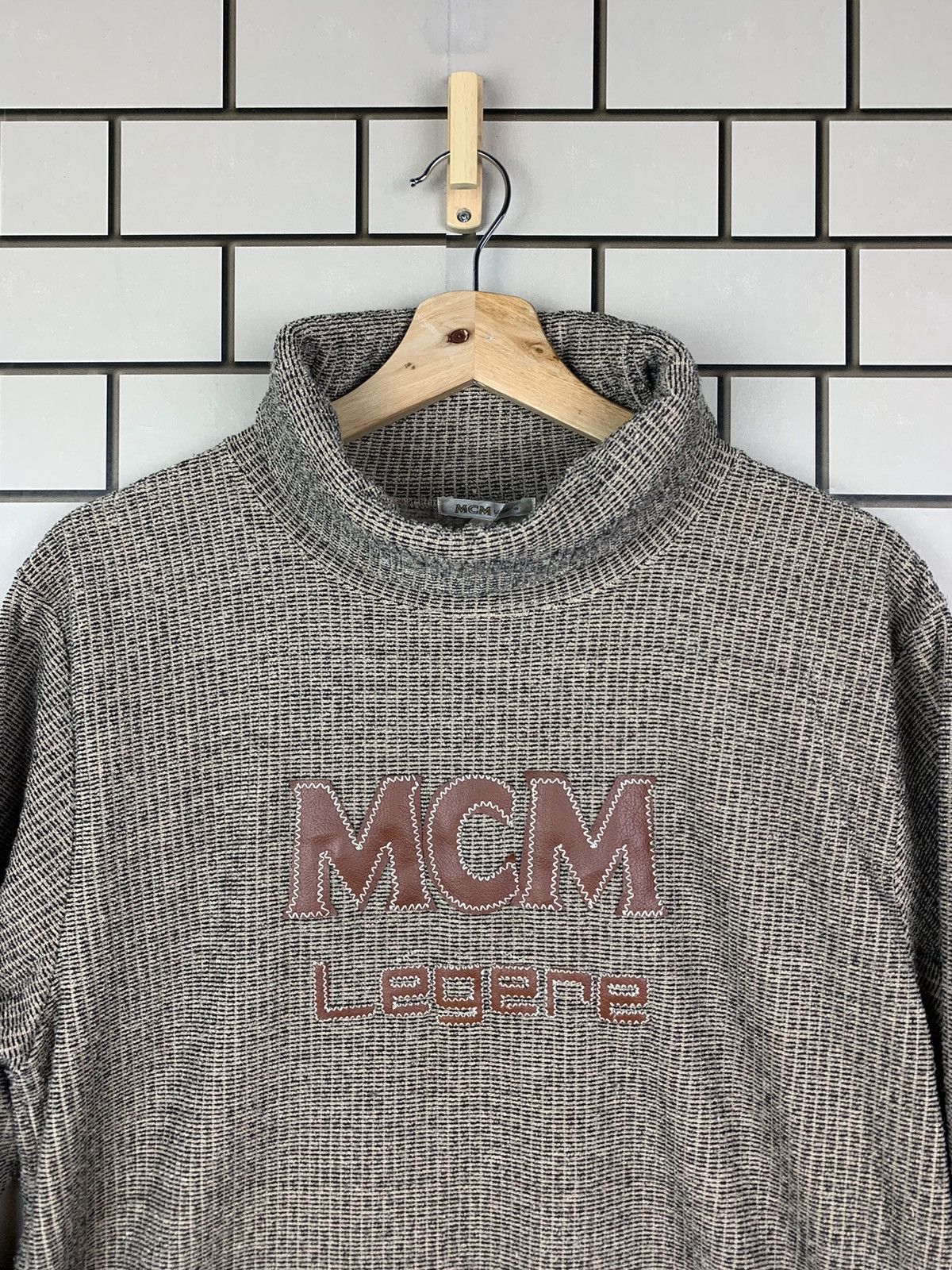 MCM × Vintage Vintage 90s McM Legere Long Sleeve Big Logo Size L / US 10 / IT 46 - 3 Thumbnail