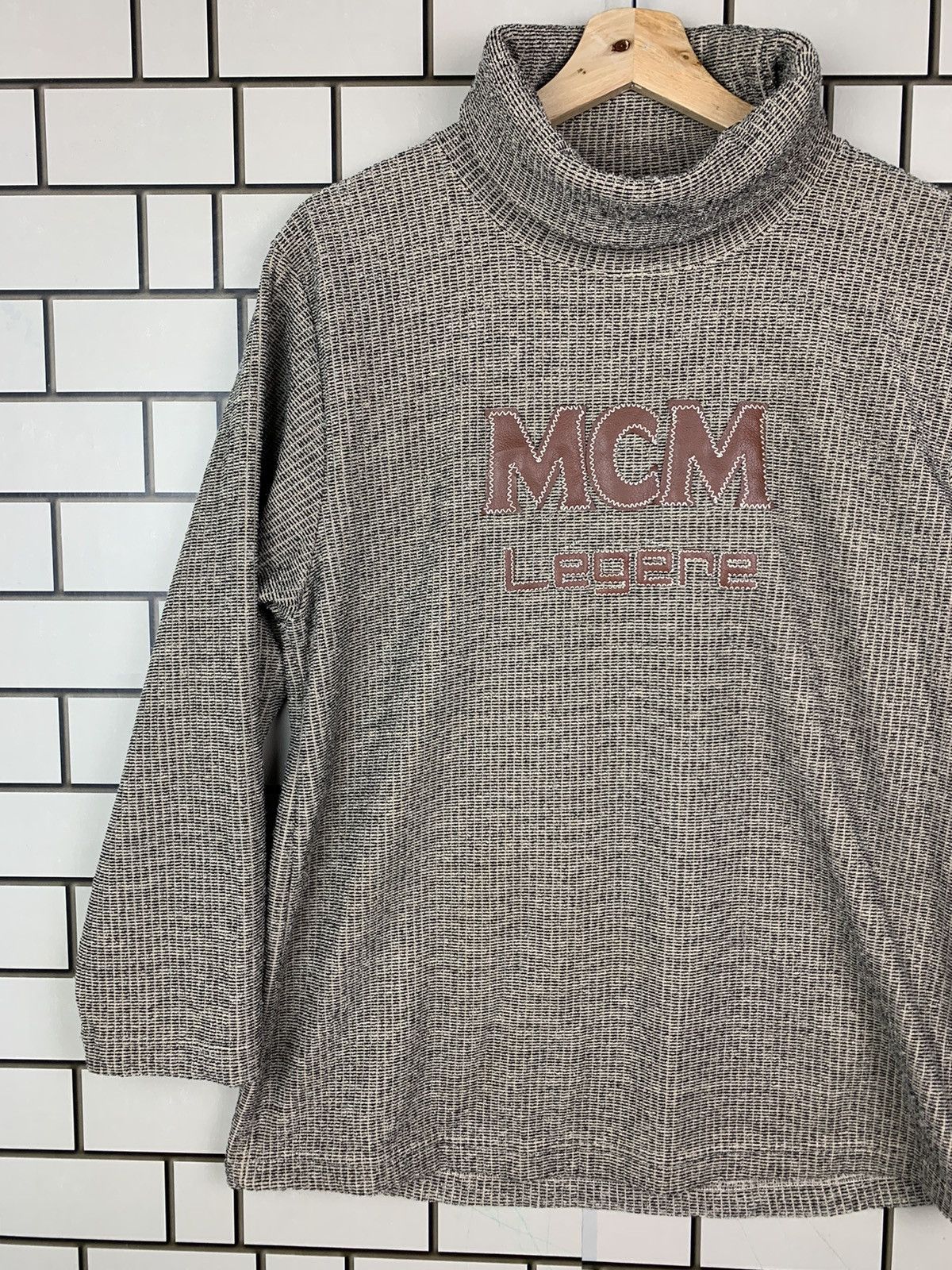MCM × Vintage Vintage 90s McM Legere Long Sleeve Big Logo Size L / US 10 / IT 46 - 4 Thumbnail