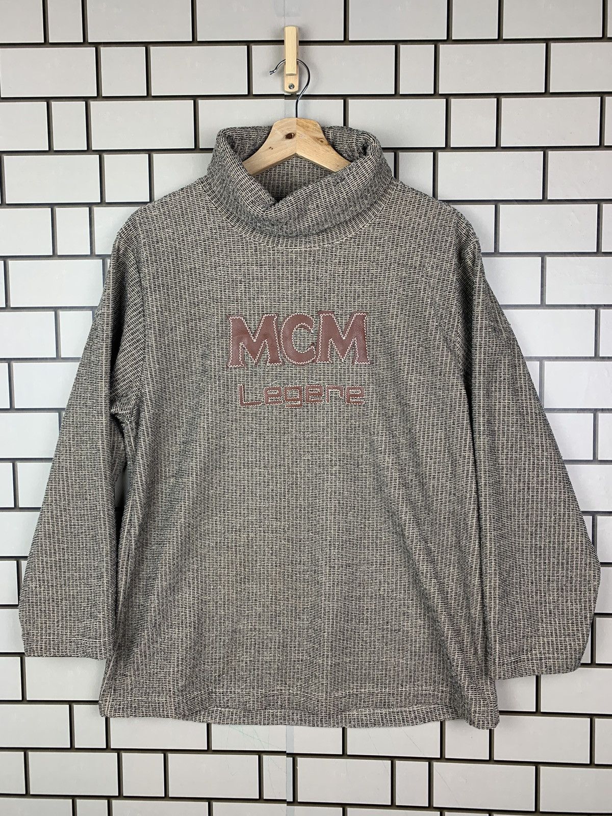 MCM × Vintage Vintage 90s McM Legere Long Sleeve Big Logo Size L / US 10 / IT 46 - 1 Thumbnail