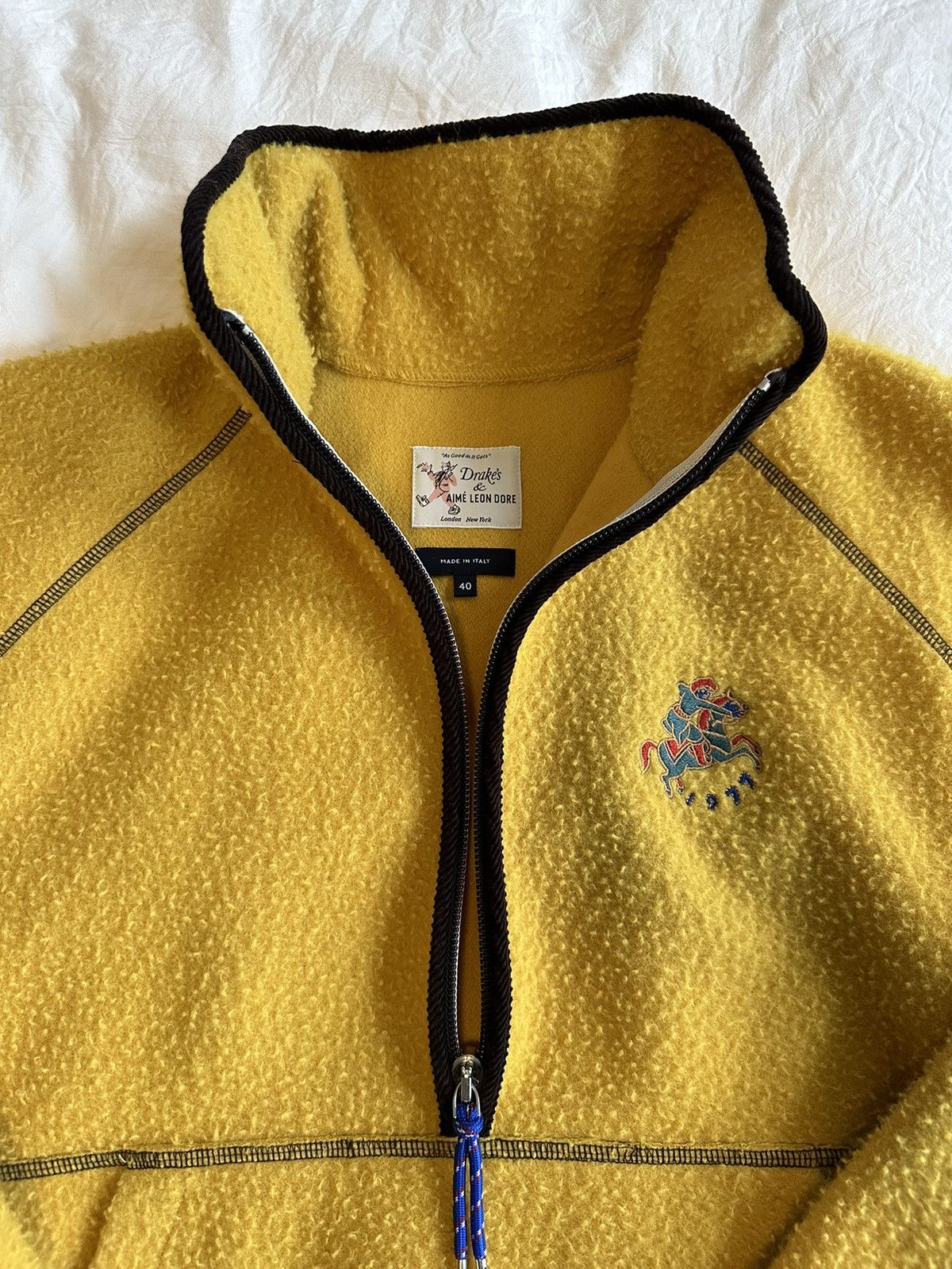 Aime Leon Dore × Drake's ALD Drakes Casentino Pullover FW21 Yellow M Size US M / EU 48-50 / 2 - 2 Thumbnail