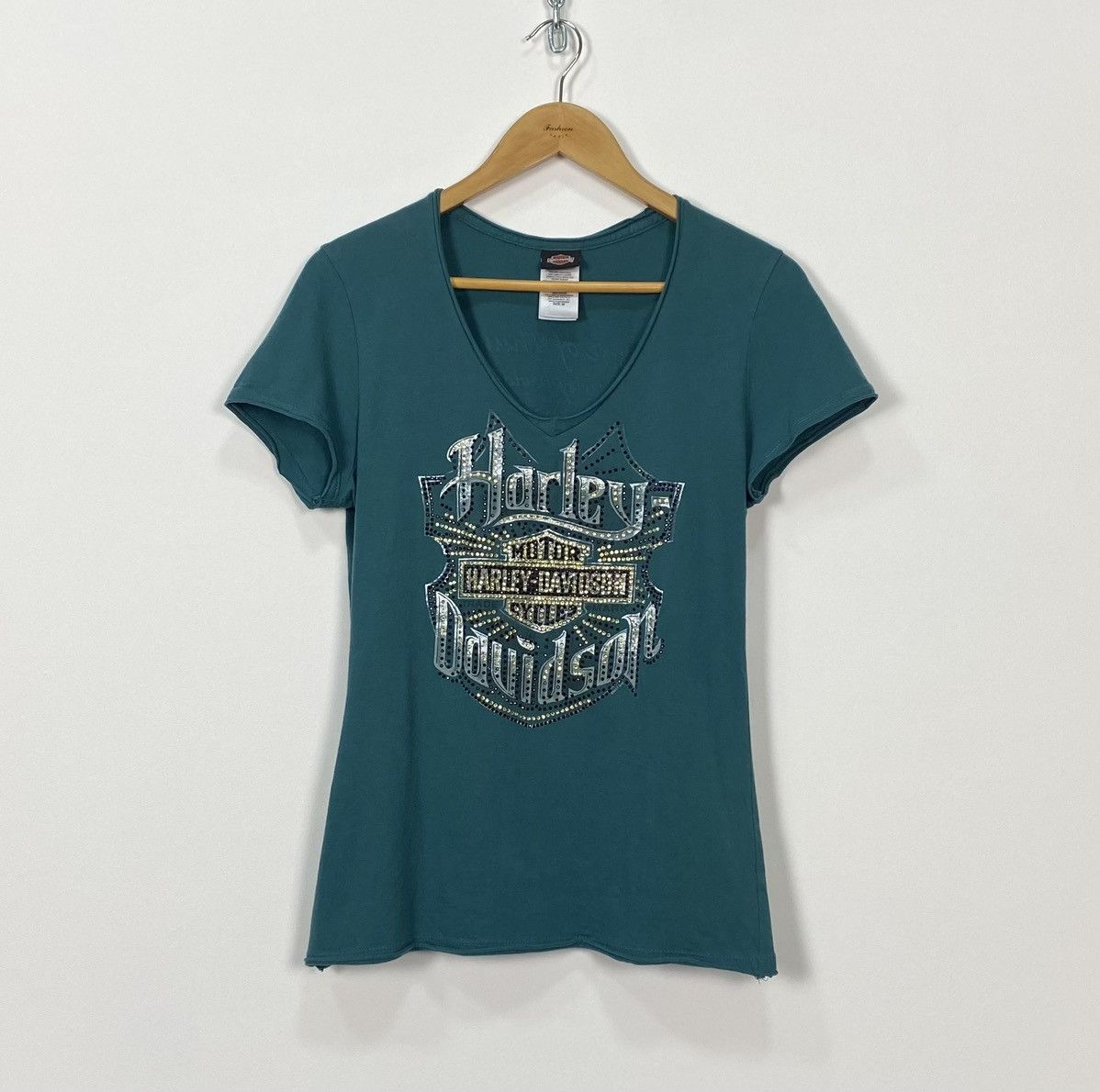 Harley Davidson Harley Davidson House Of Thunder Germany V-neck T-shirt tee Size M / US 6-8 / IT 42-44 - 1 Thumbnail