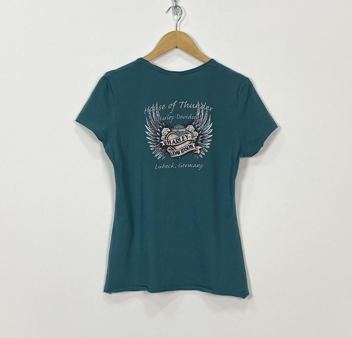 Harley Davidson Harley Davidson House Of Thunder Germany V-neck T-shirt tee Size M / US 6-8 / IT 42-44 - 7 Thumbnail