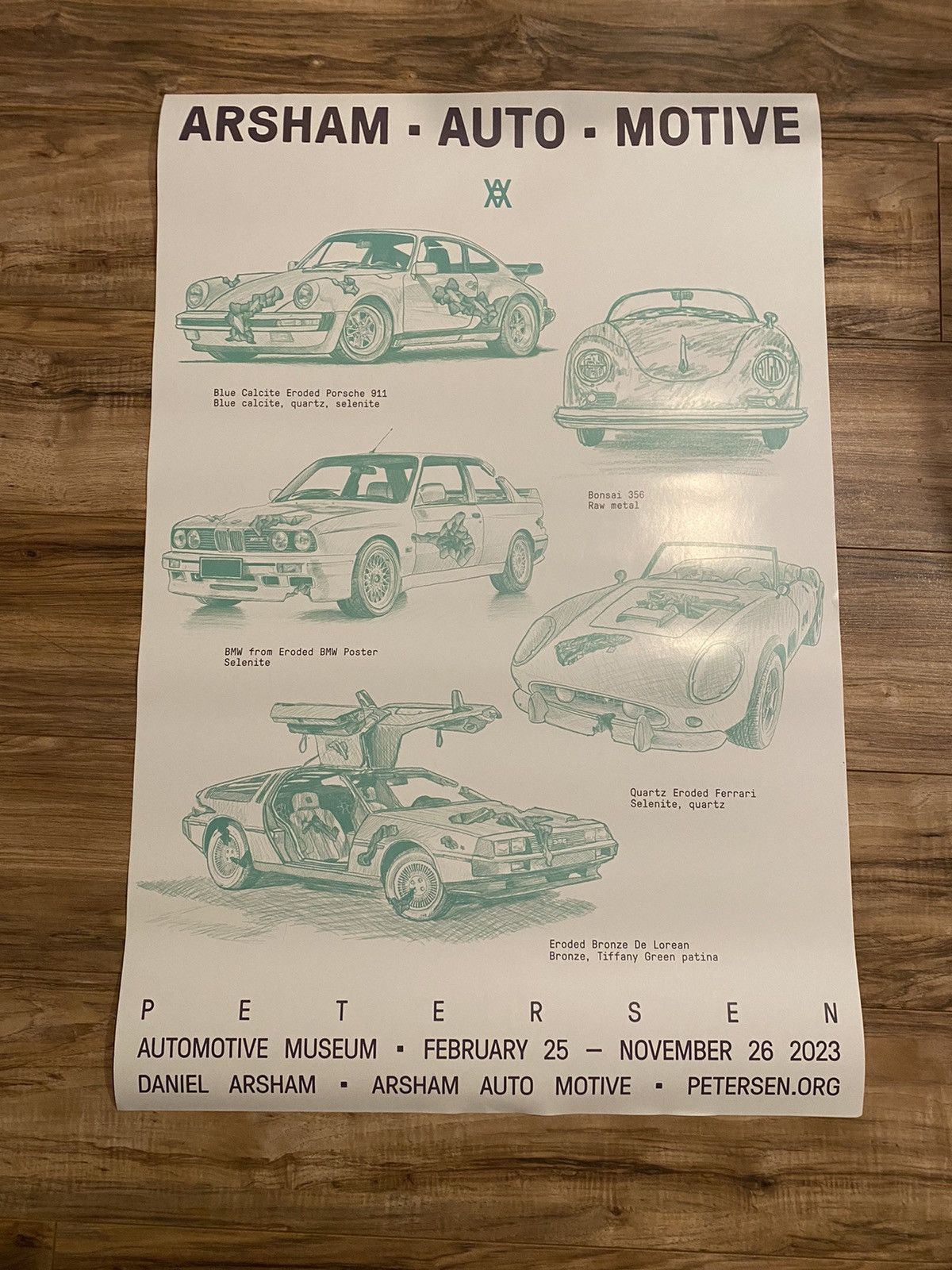 image of Bmw x Daniel Arsham Museum Event Poster Delorean Porsche in White, Men's