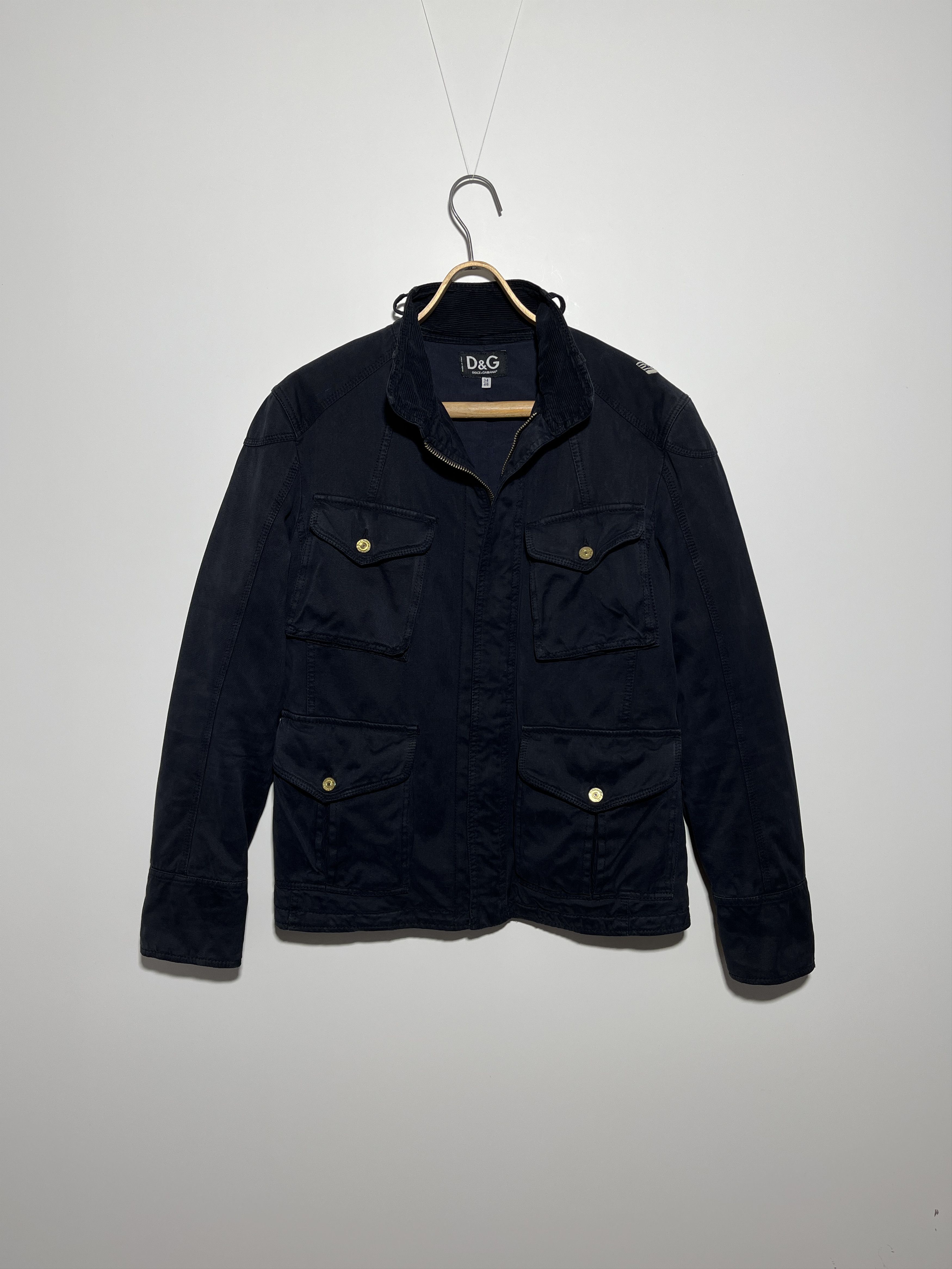 image of Archival Clothing x Dolce Gabbana Vintage 2005 Navy Military M-65 Jacket (Size Medium)
