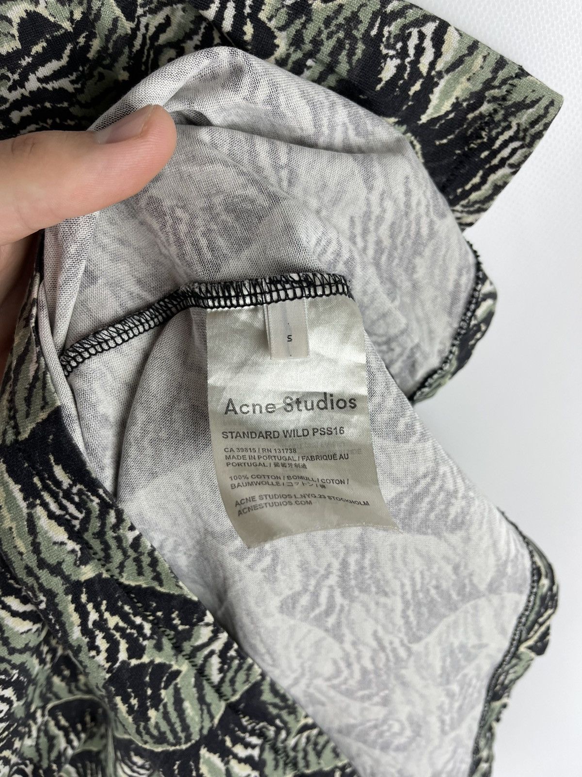 Acne Studios Acne Studios Standard Wild PSS16 pattern short sleeve tee Size US S / EU 44-46 / 1 - 7 Thumbnail
