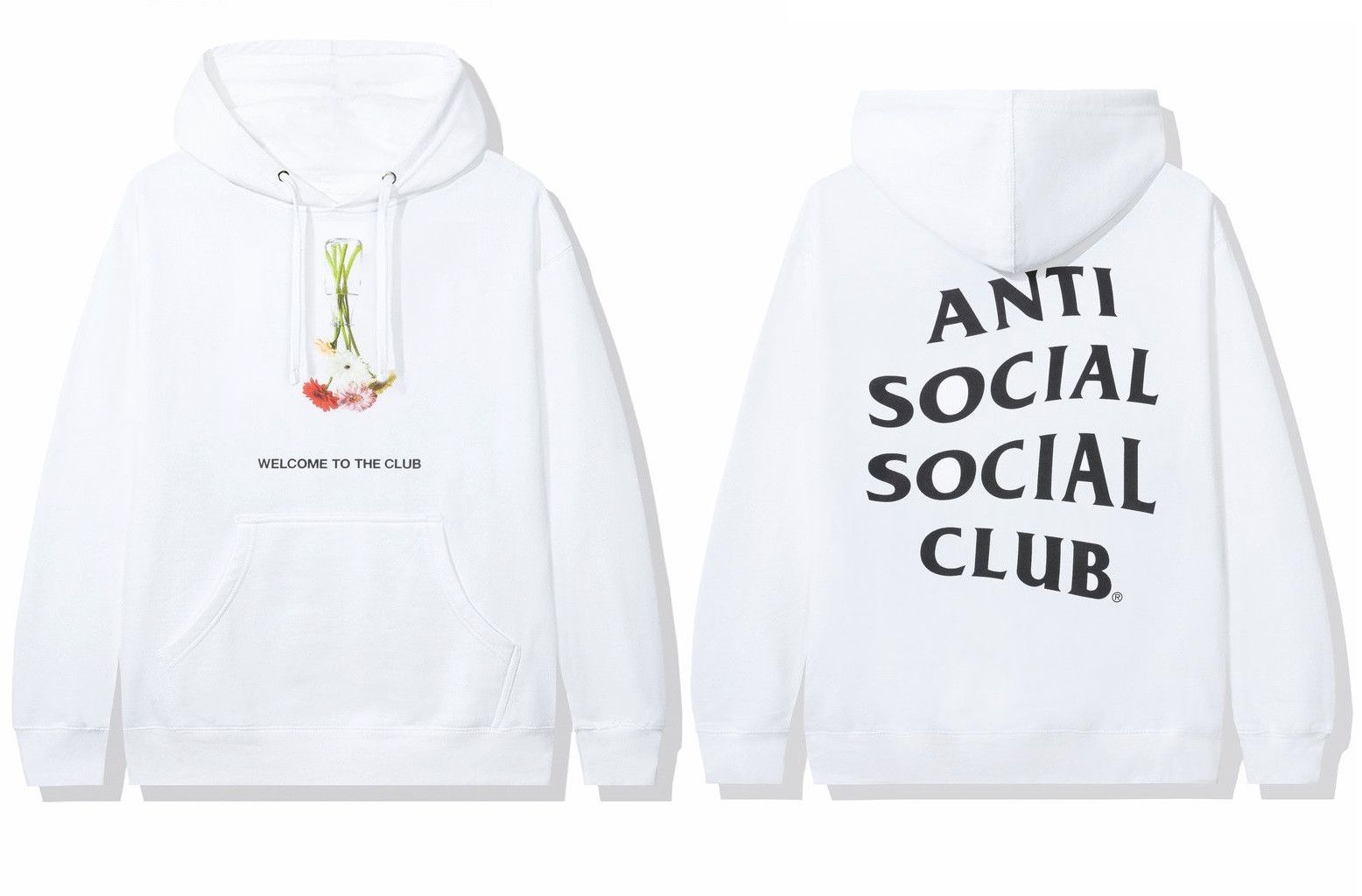 Anti Social Social Club DS Black ASSC flower Vase Hello Goodbye White Hoodie bape Size US XXL / EU 58 / 5 - 1 Thumbnail
