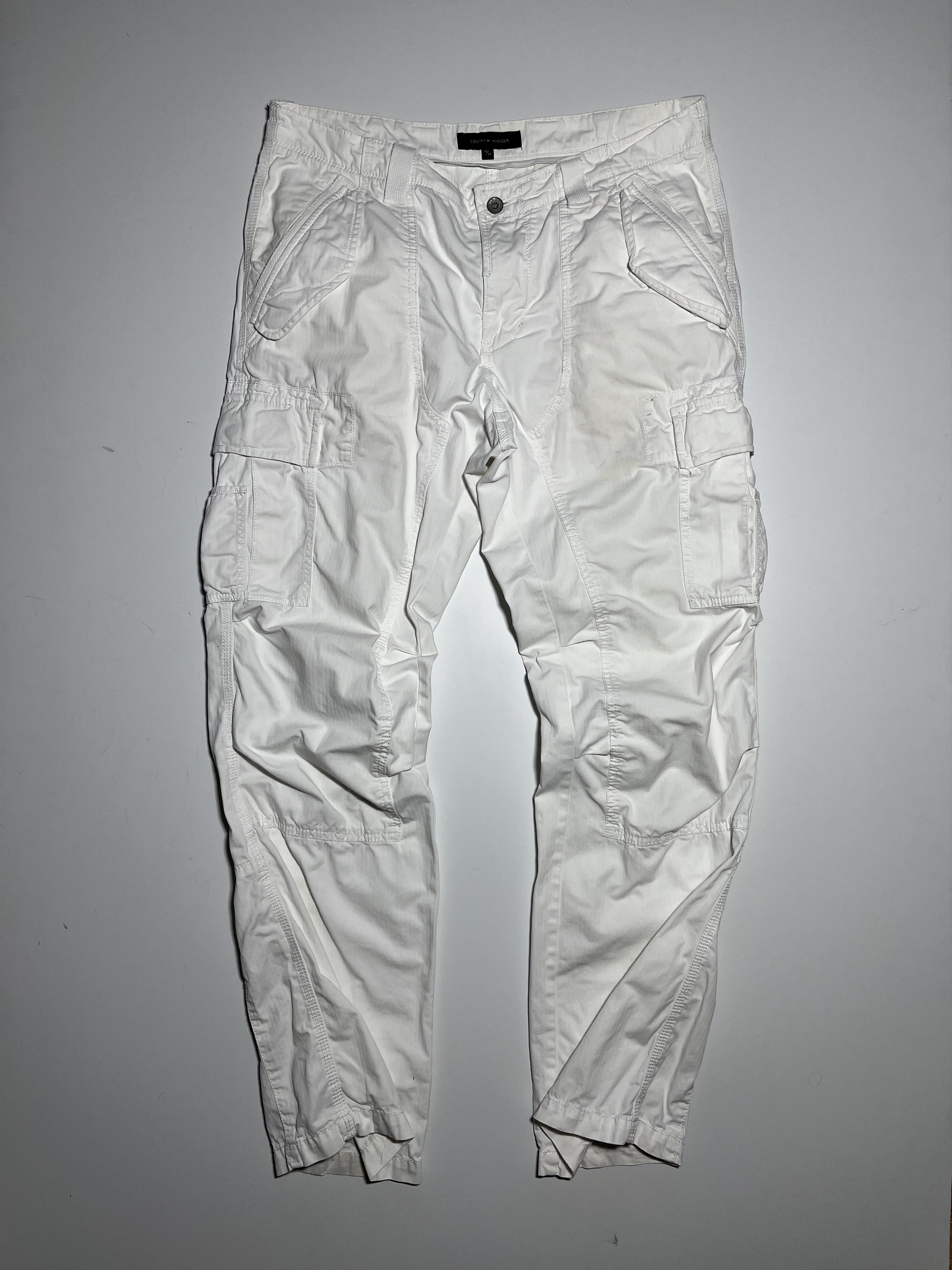 Tommy Hilfiger Vintage Y2K Tommy Hilfiger White Cargo Pants Size 34 Size US 34 / EU 50 - 2 Thumbnail