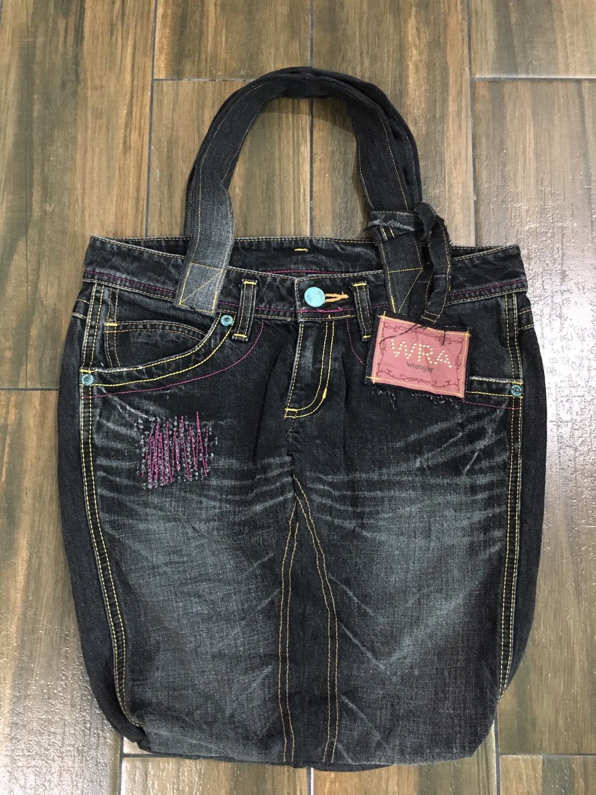 WRANGLER CUSTOM HANDMADE ART TOTE BAG