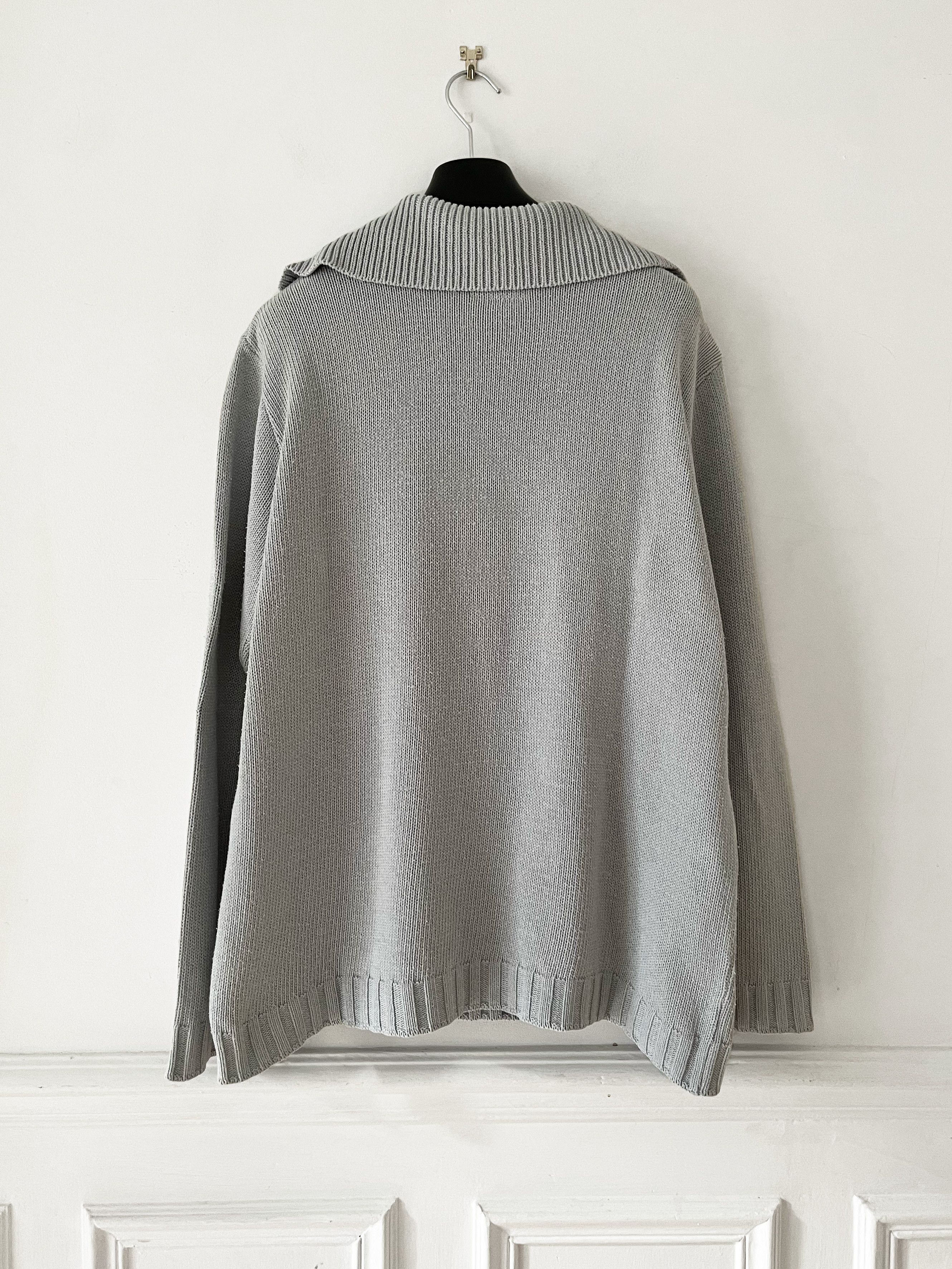 Vintage Giorgio Armani light grey/blue knit sweater