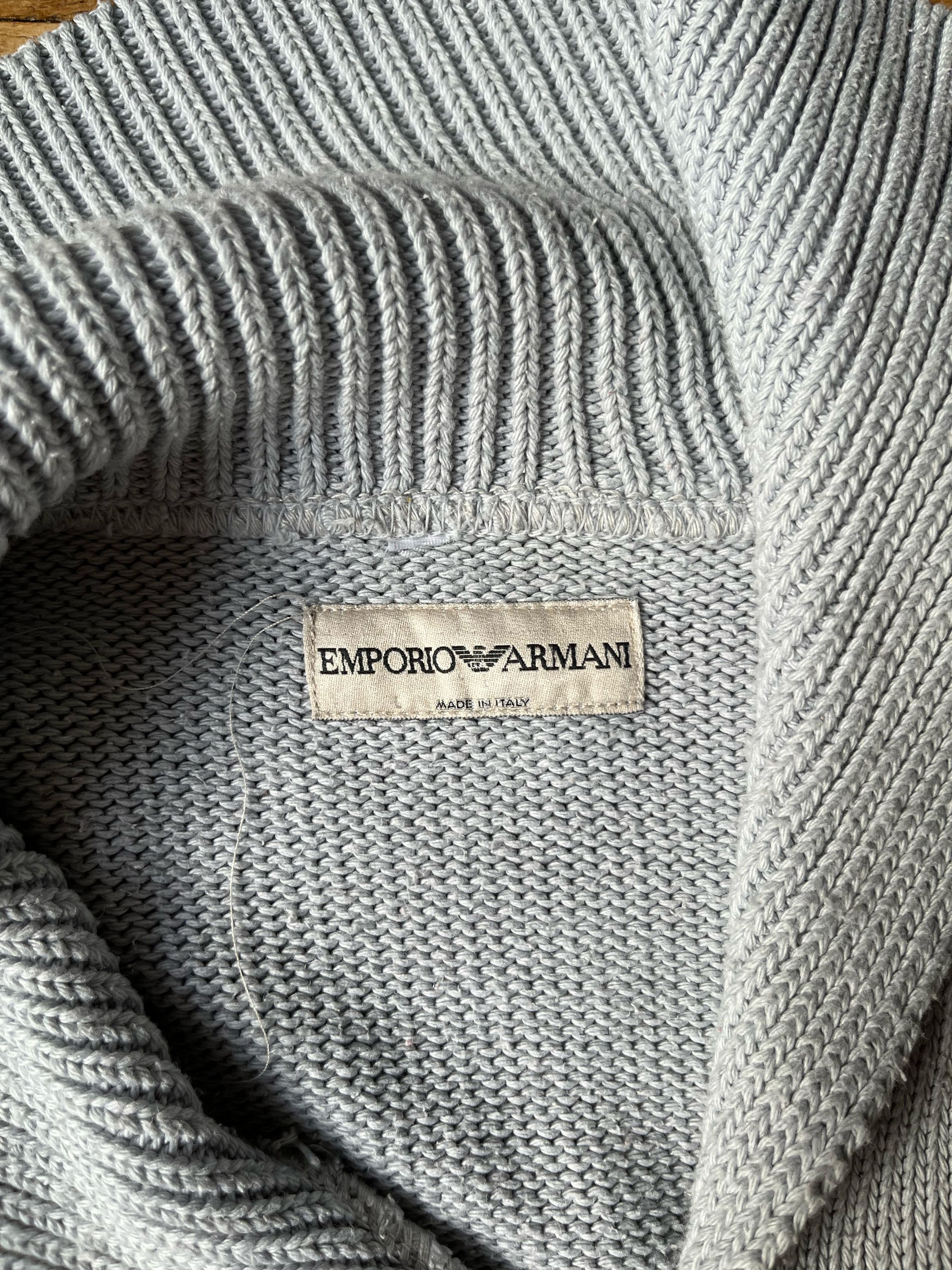 Vintage Giorgio Armani light grey/blue knit sweater