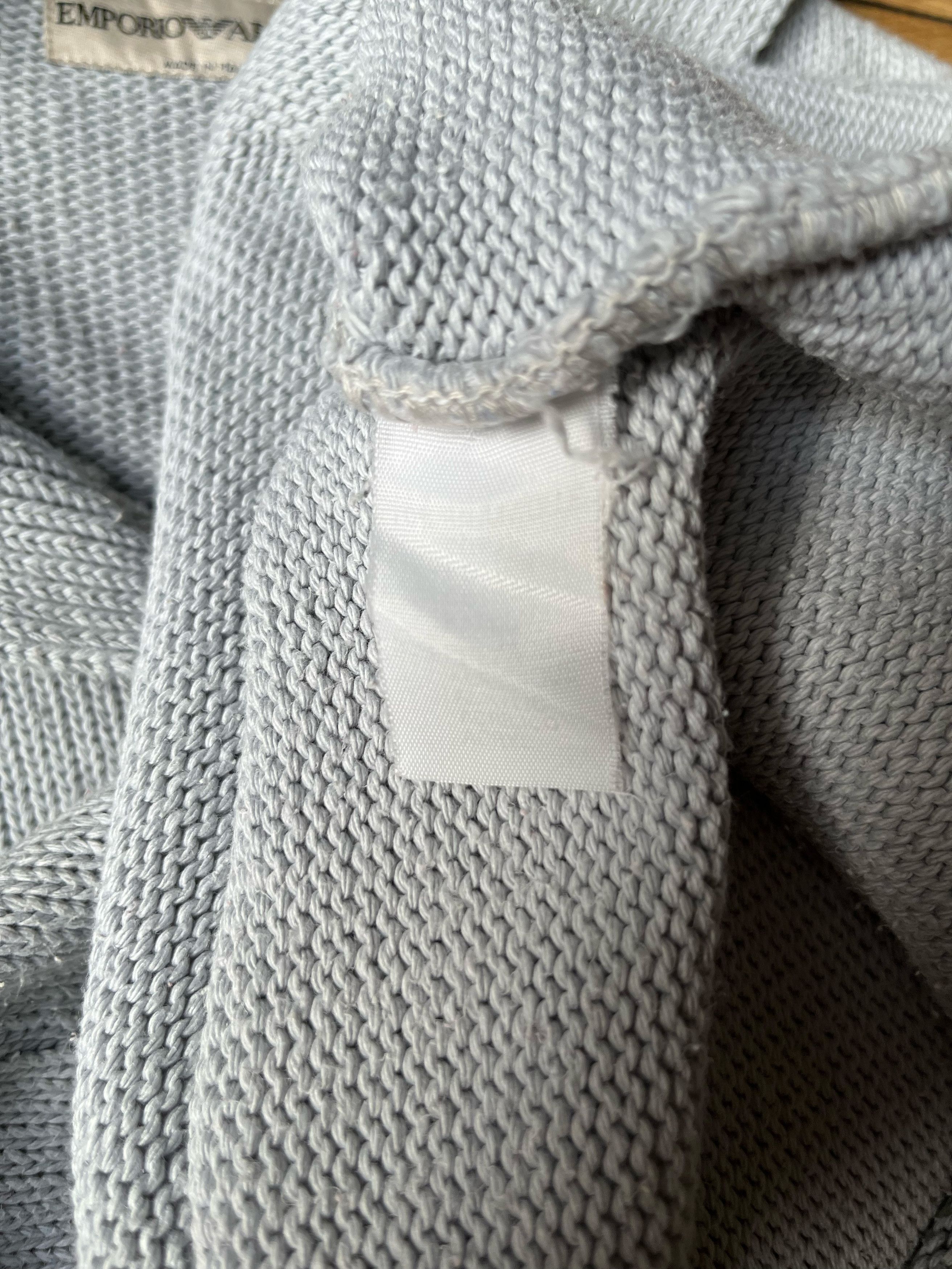 Vintage Giorgio Armani light grey/blue knit sweater