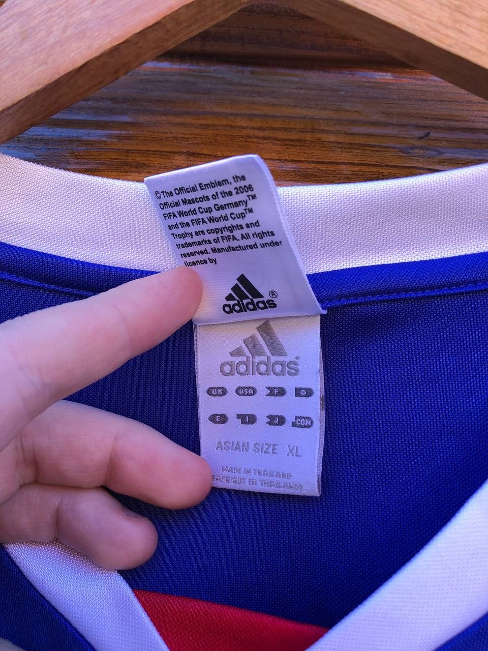 Vintage France National Football Team Soccer Jersey Adidas Size US XL / EU 56 / 4 - 8 Thumbnail