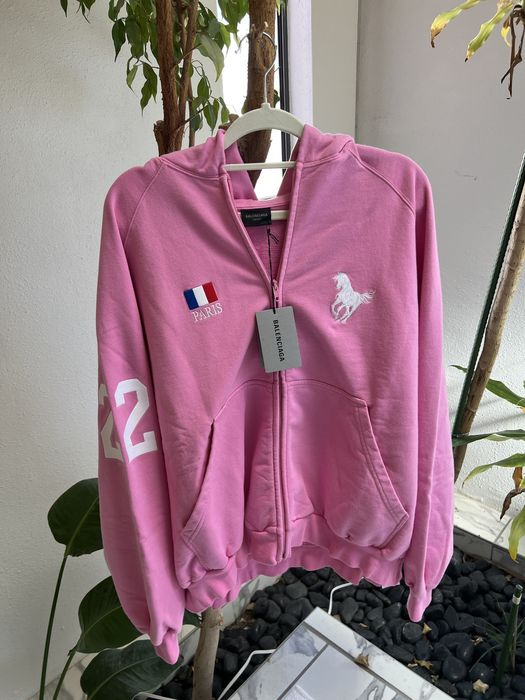 Balenciaga Balenciaga Pink Polo Hoodie | Grailed