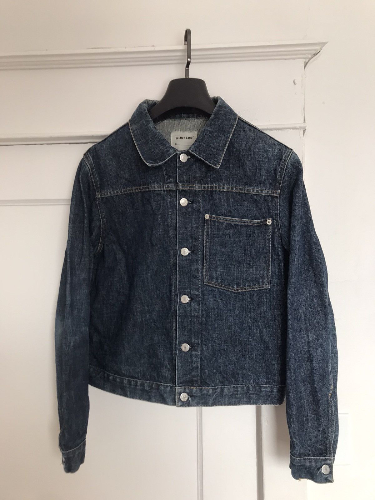 image of Archival Clothing x Helmut Lang Archive Helmut Lang One Pocket Jacket in Raw Denim (Size Small)