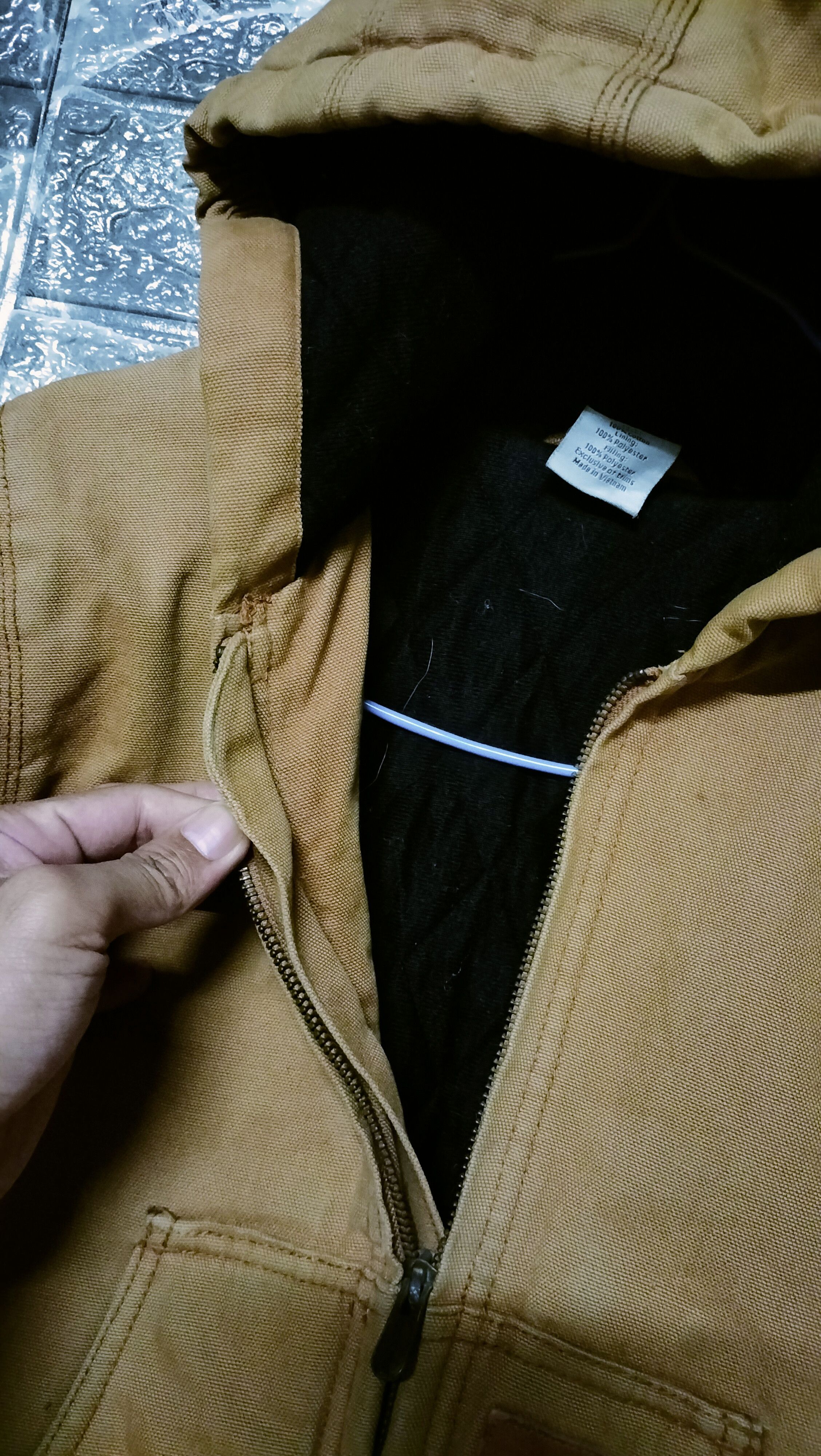 Carhartt Vintage Kids Carhartt Hoodie Canvas Bomber Jacket Patches Size US S / EU 44-46 / 1 - 5 Thumbnail