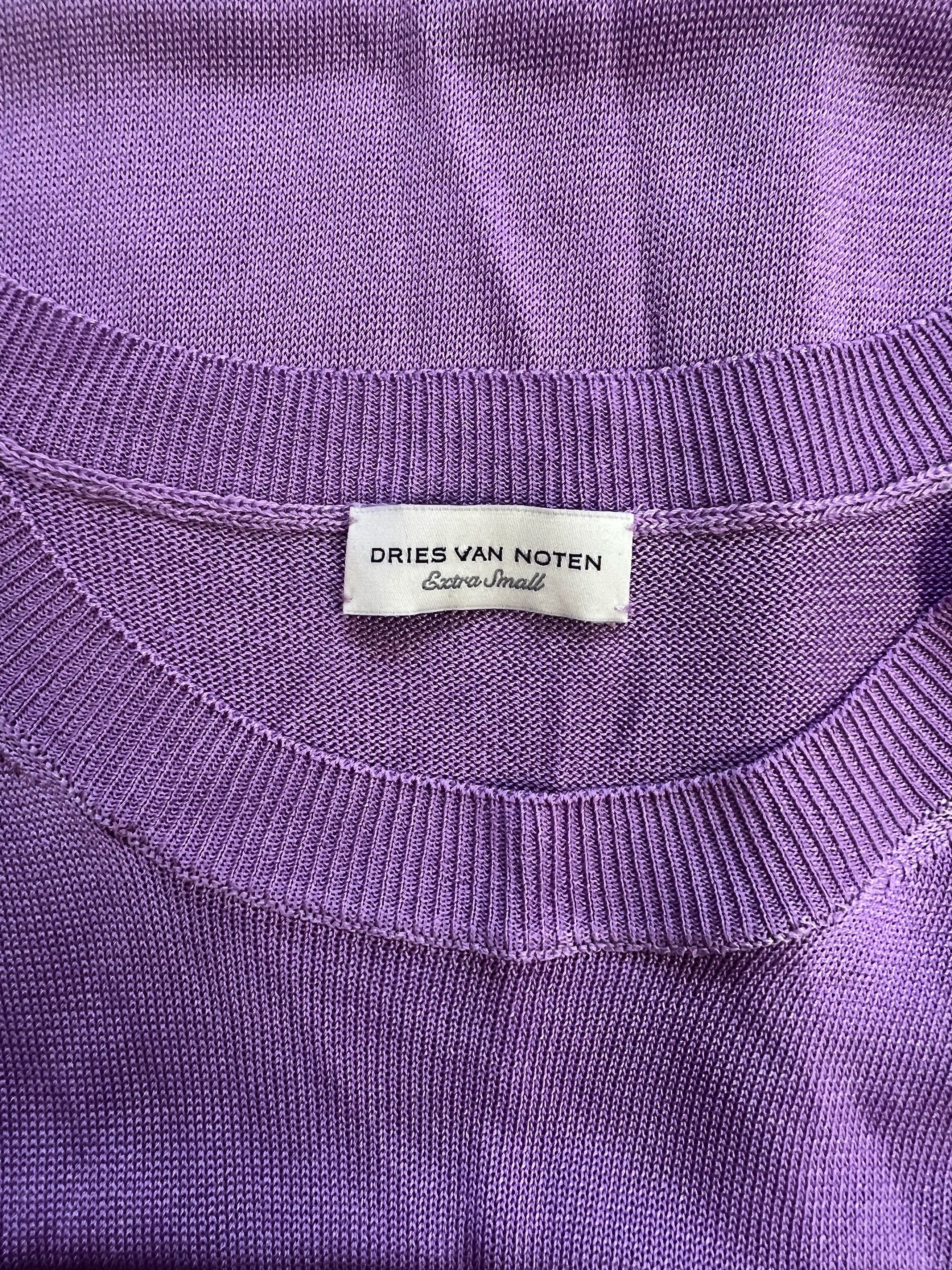 Dries Van Noten ⚡️QUICK SALE⚡️ Dries Van Noten Lilac Knit Sweater Size US XS / EU 42 / 0 - 3 Thumbnail