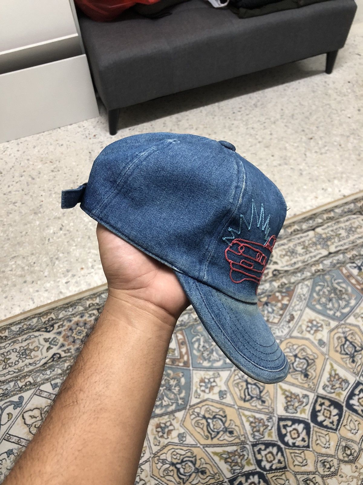 CA4LA Vintage Ca4la Embroidery Classic Car Distressed Summer Cap Size ONE SIZE - 8 Thumbnail