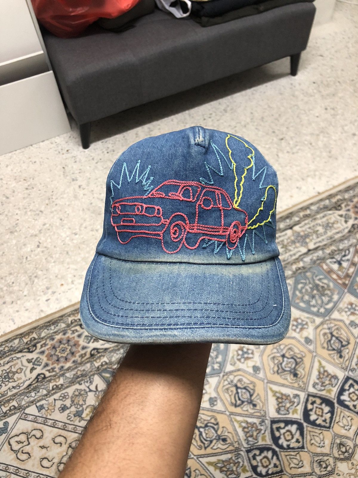 CA4LA Vintage Ca4la Embroidery Classic Car Distressed Summer Cap Size ONE SIZE - 14 Thumbnail