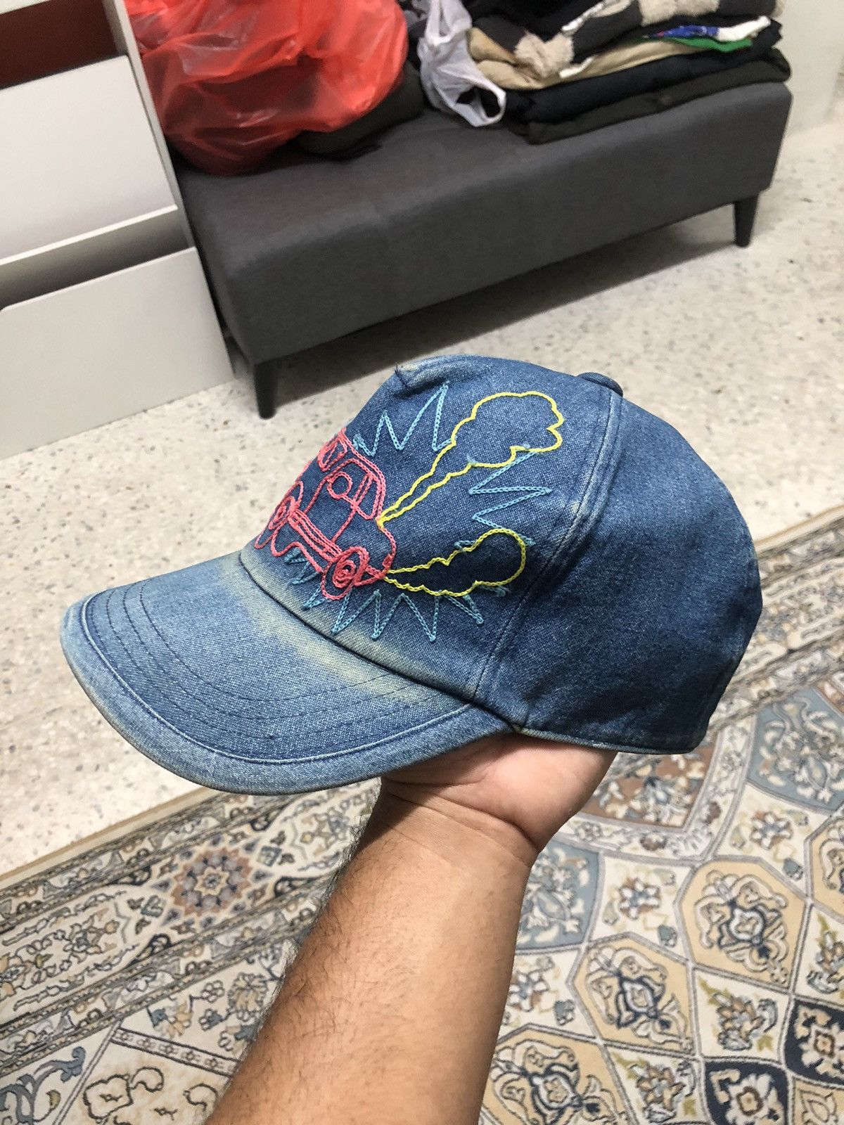 CA4LA Vintage Ca4la Embroidery Classic Car Distressed Summer Cap Size ONE SIZE - 20 Thumbnail