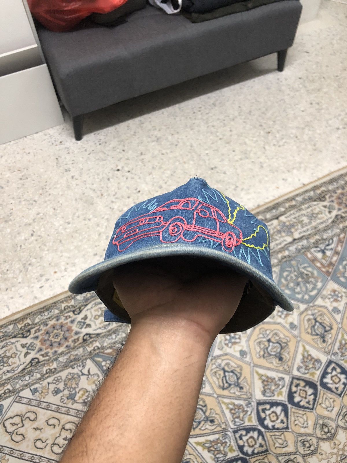 CA4LA Vintage Ca4la Embroidery Classic Car Distressed Summer Cap Size ONE SIZE - 15 Thumbnail