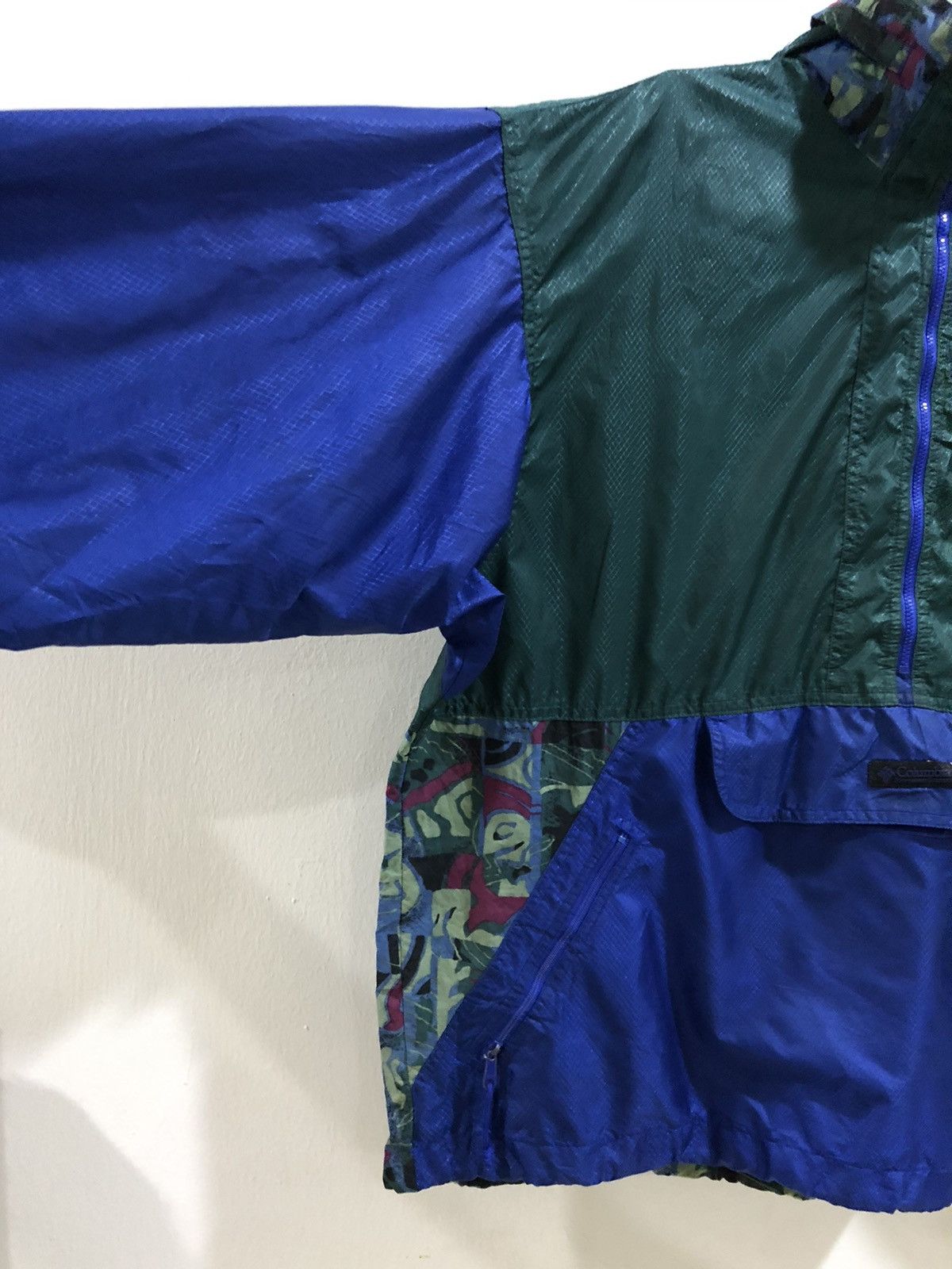Columbia Vintage Columbia anorak packable windbreaker blue jacket Size US L / EU 52-54 / 3 - 2 Thumbnail