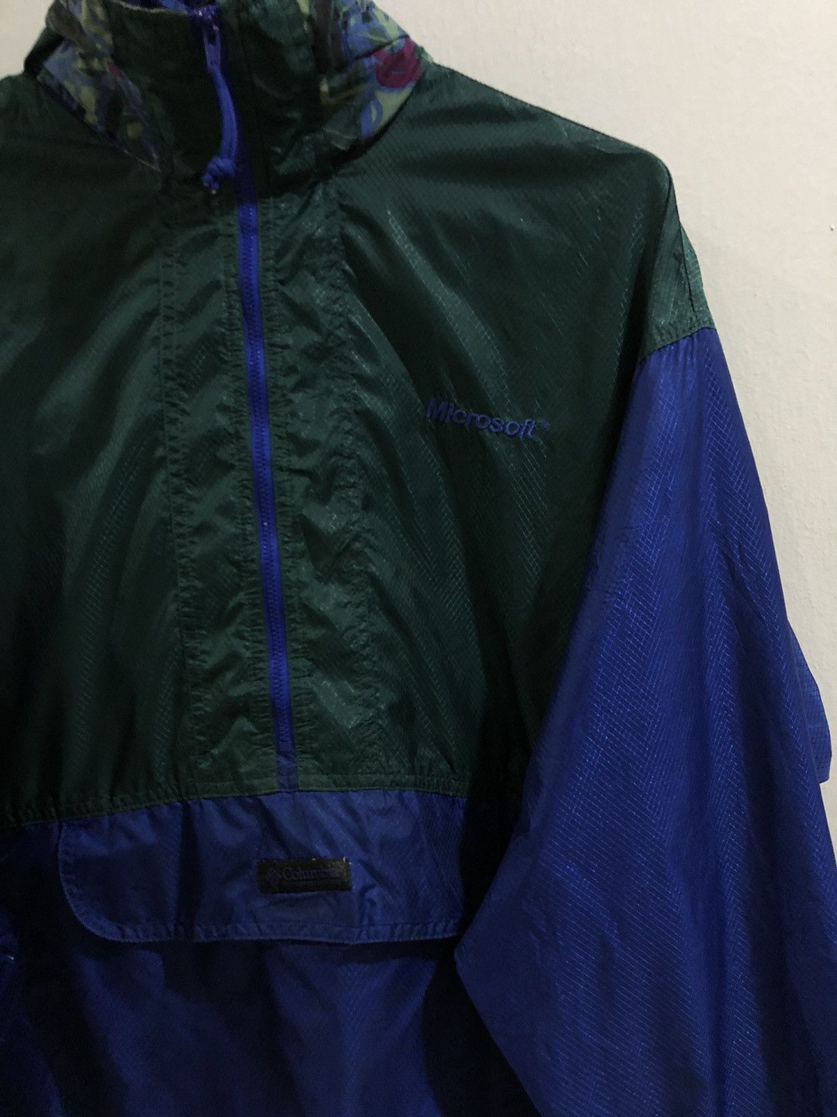 Columbia Vintage Columbia anorak packable windbreaker blue jacket Size US L / EU 52-54 / 3 - 4 Thumbnail